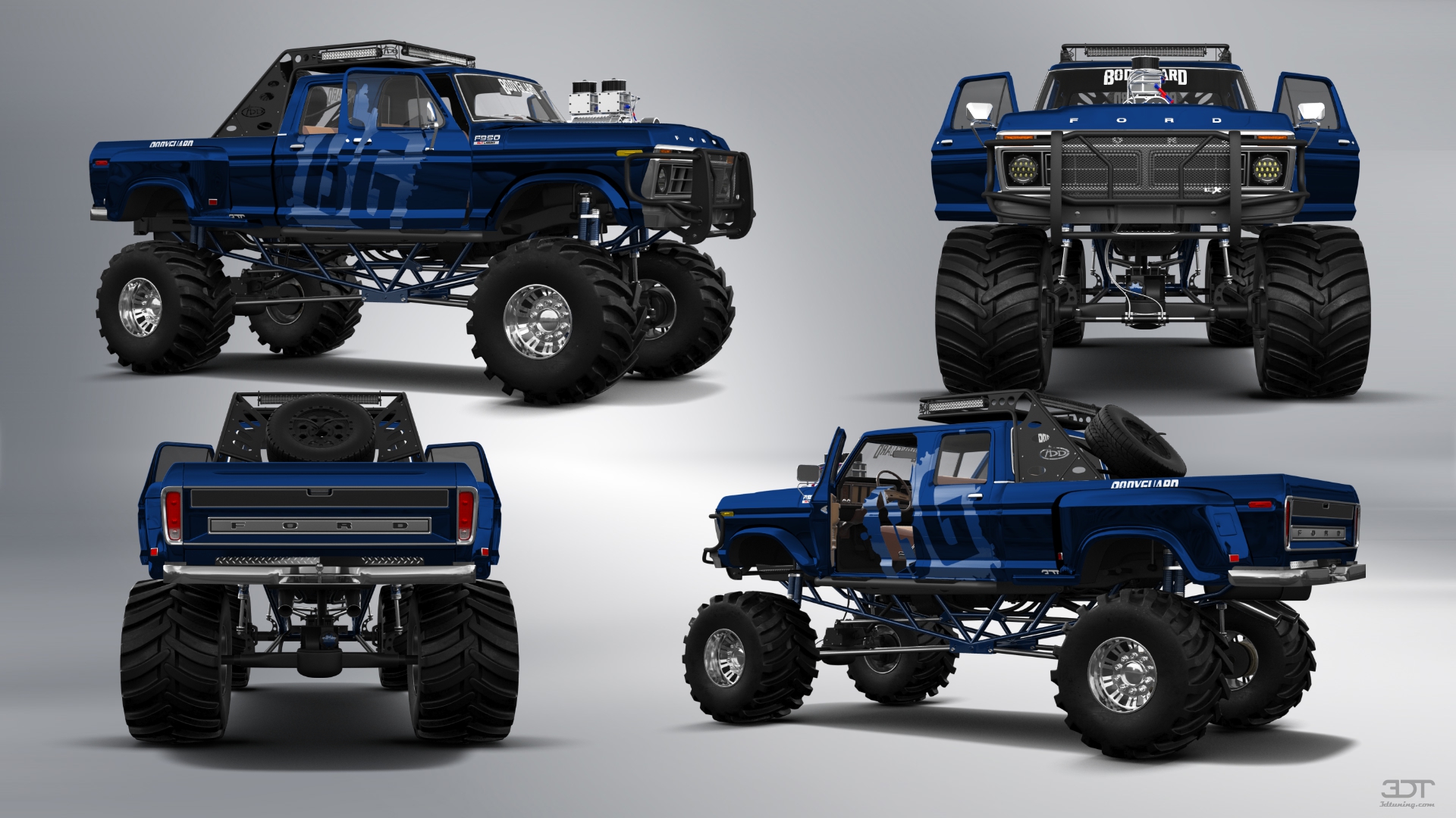 Ford F-350 Dually 4 Door pickup truck 1973 tuning