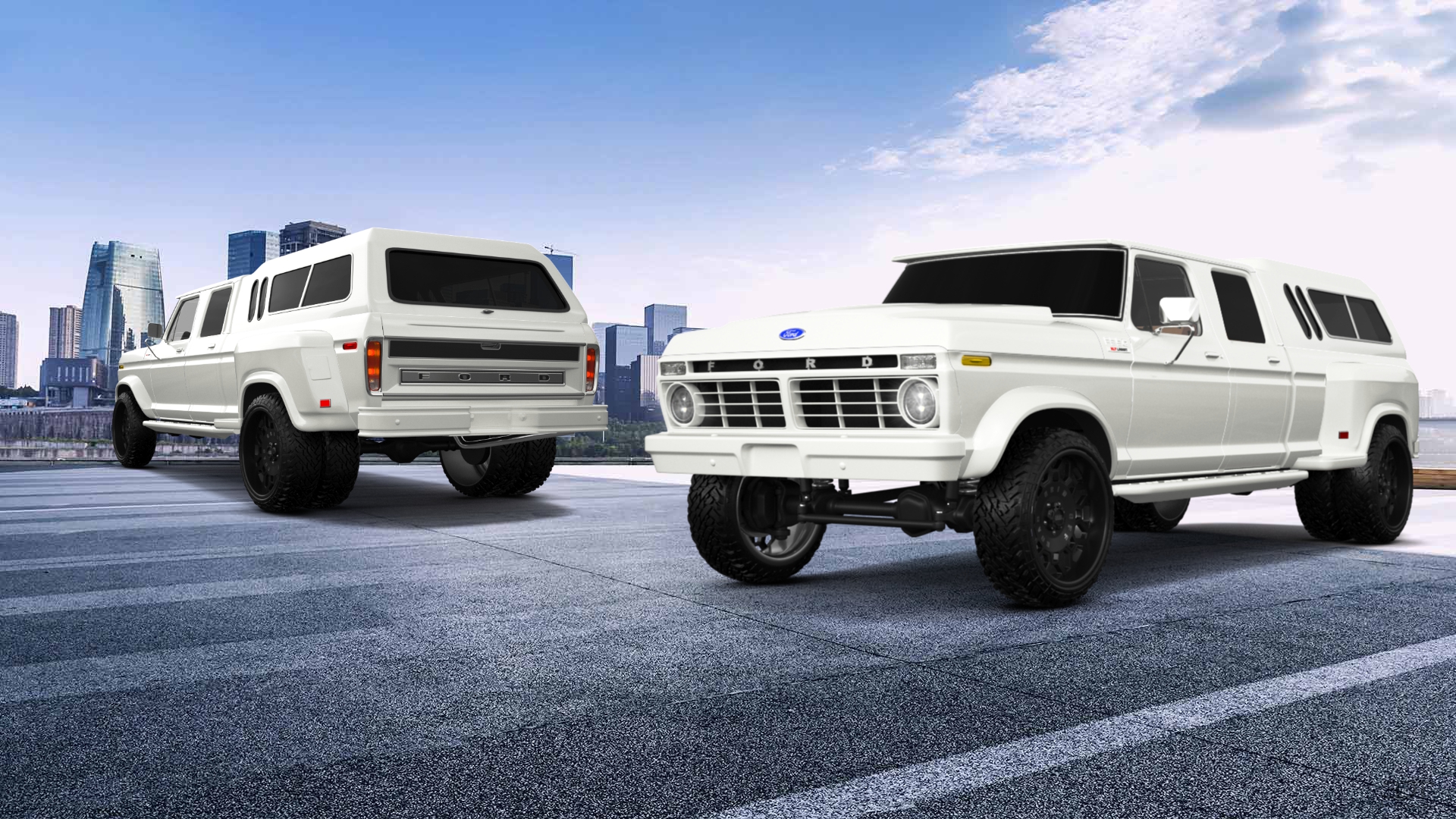 Ford F-350 Dually 4 Door pickup truck 1973