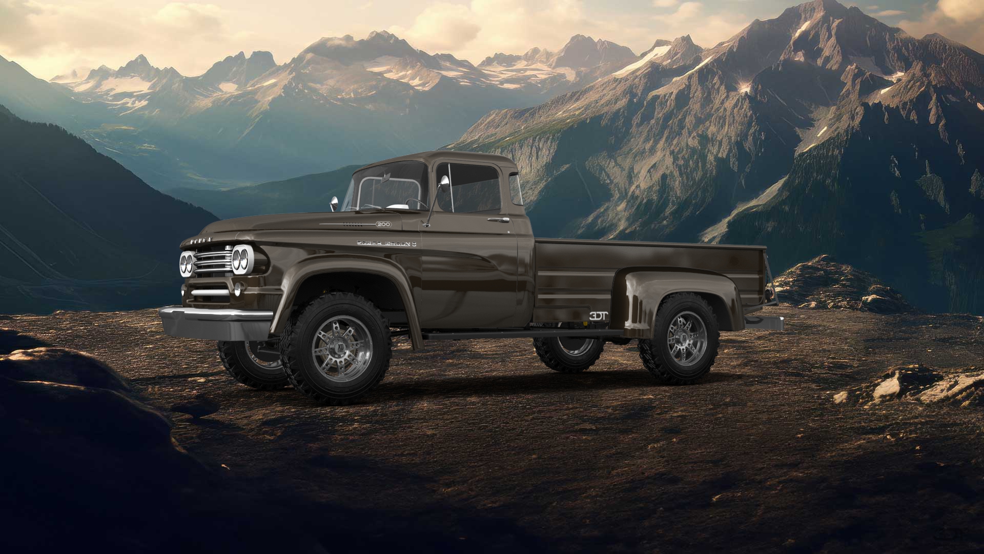 Dodge Power Wagon W300 2 Door pickup truck 1958 tuning