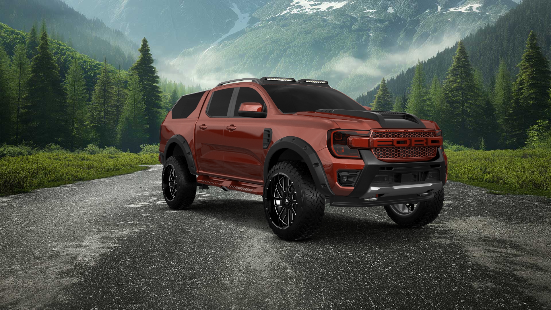 Ford Ranger 4 Door pickup truck 2022 tuning
