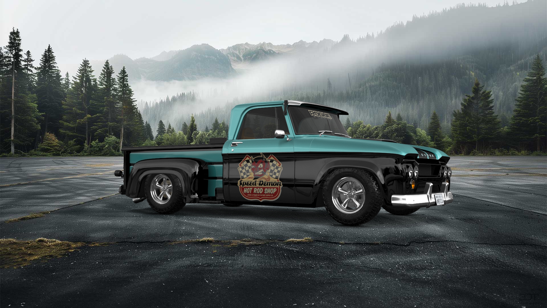 Dodge D-100 Stepside 2 Door pickup truck 1961 tuning