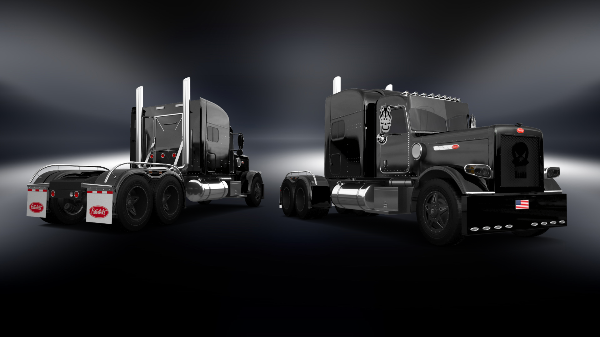 Tuning Peterbilt 389 Sleeper Cab Truck 2016