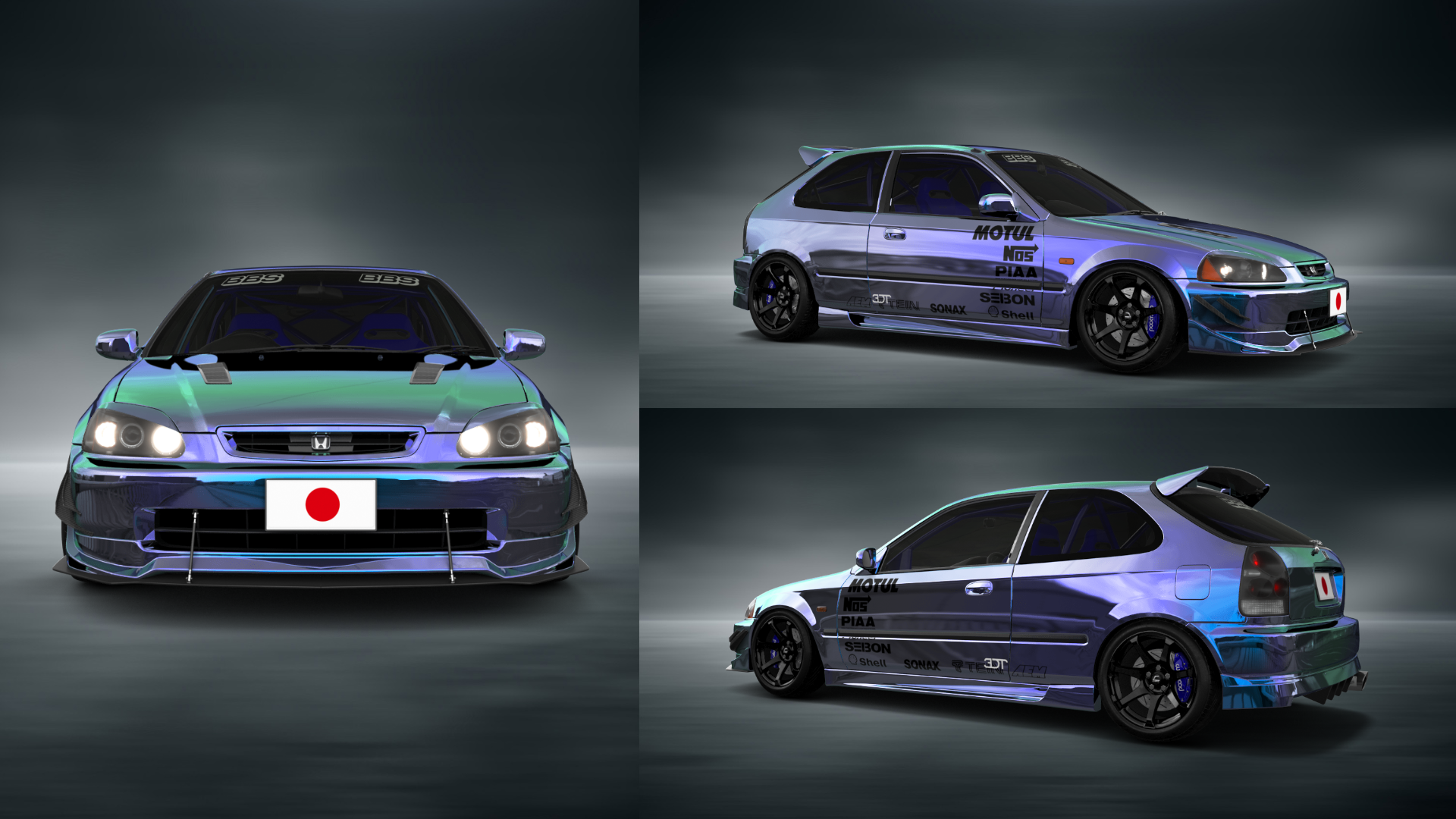 Honda Civic 3 Door Hatchback 1997 tuning