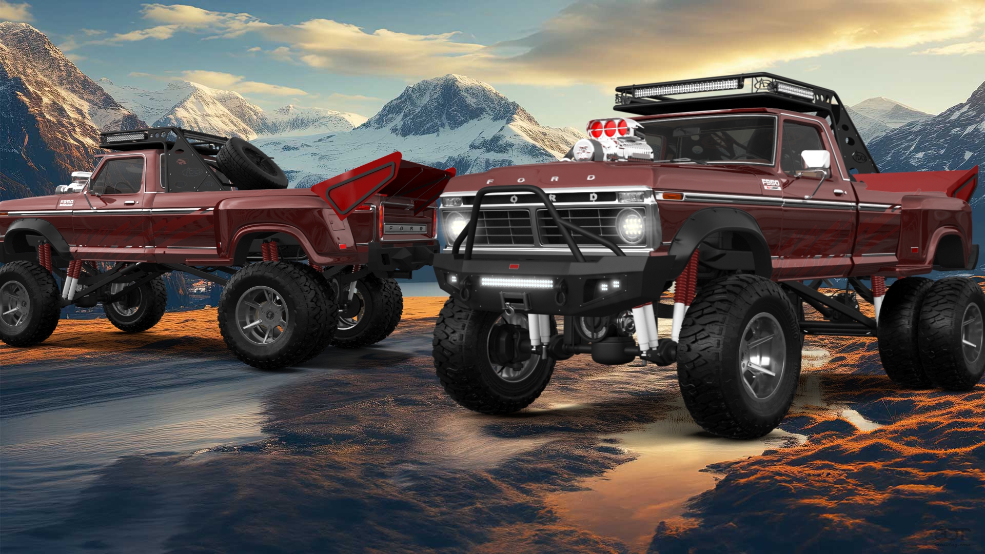 Ford F-350 Dually 2 Door pickup truck 1974 tuning