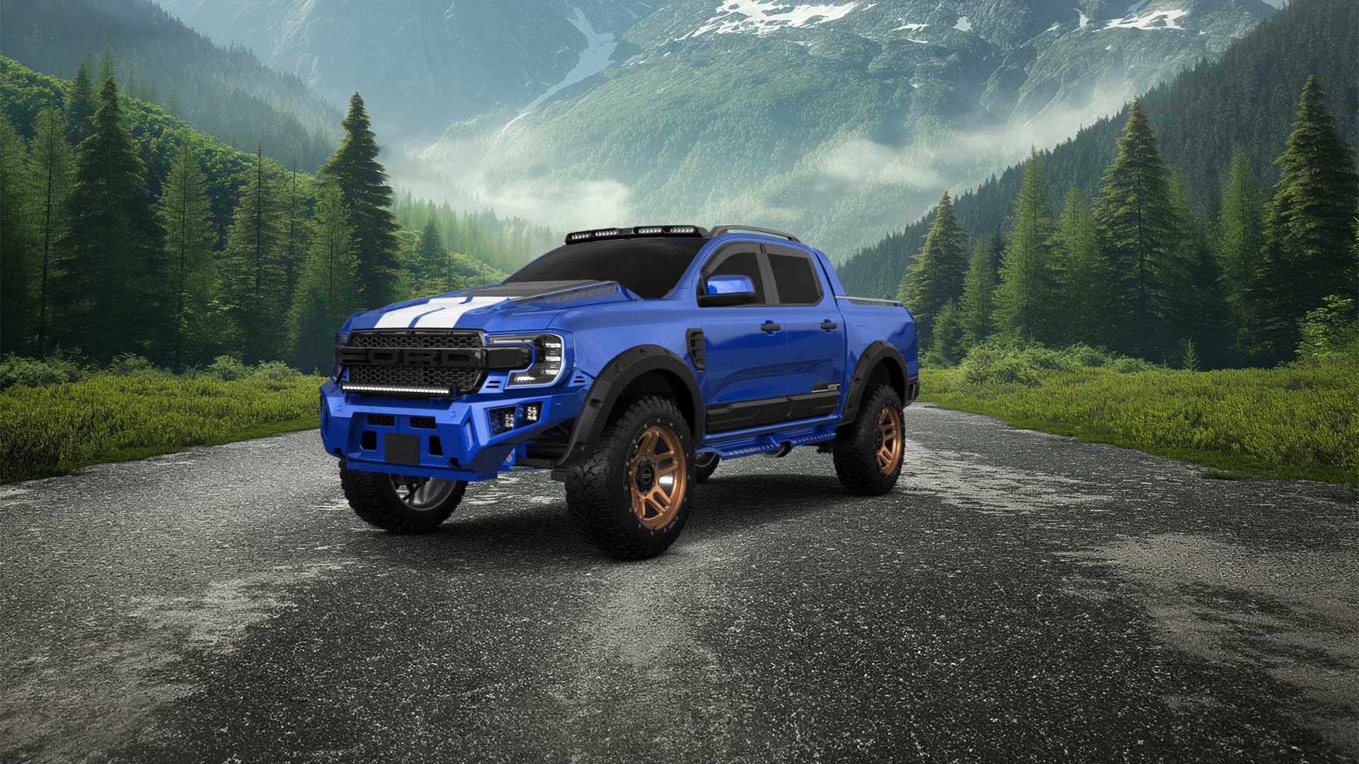 Ford Ranger 4 Door pickup truck 2022 tuning