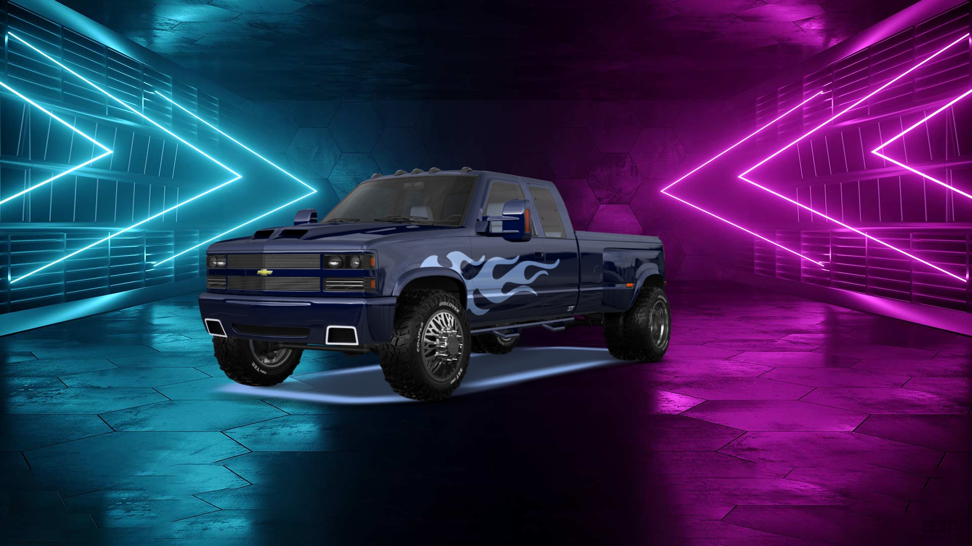 Chevrolet K3500 Extended Cab Pickup Truck 1988