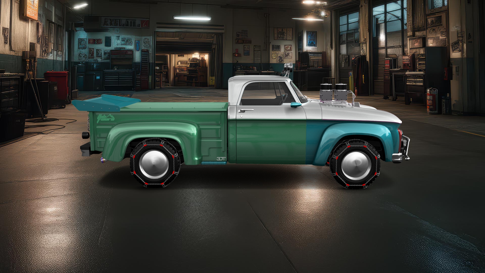 Dodge D-100 Stepside 2 Door pickup truck 1961 tuning