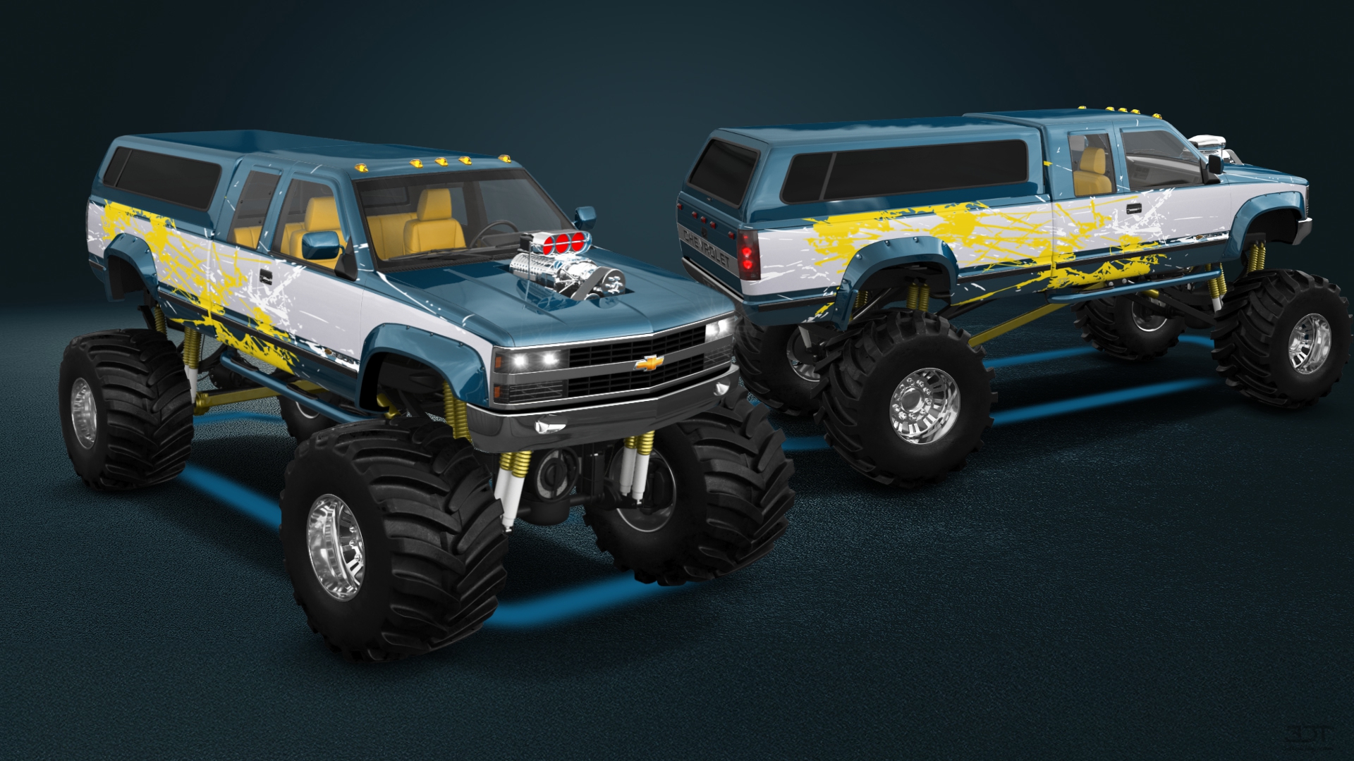 Chevrolet K3500 Extended Cab Pickup Truck 1988