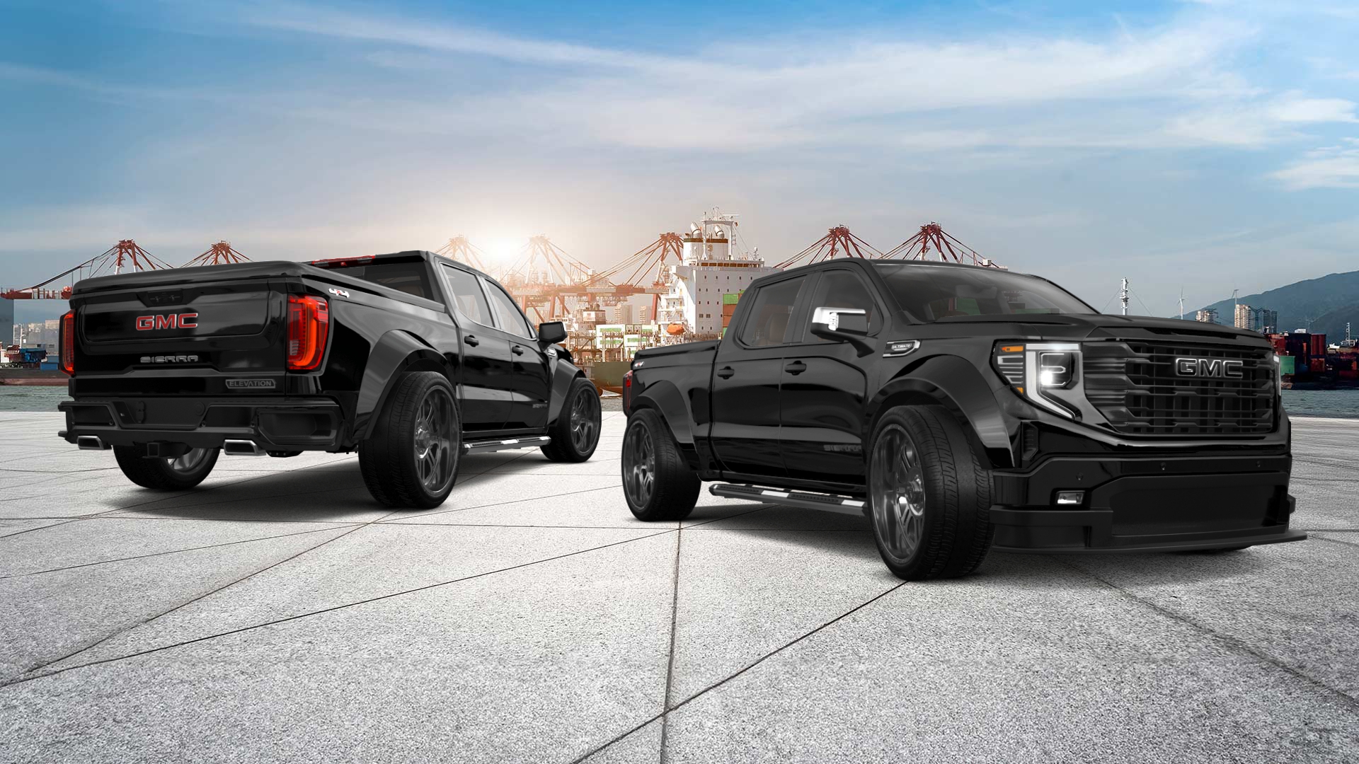 GMC Sierra 1500 Crew Cab 5.8 ft box 4 Door pickup truck 2023 tuning