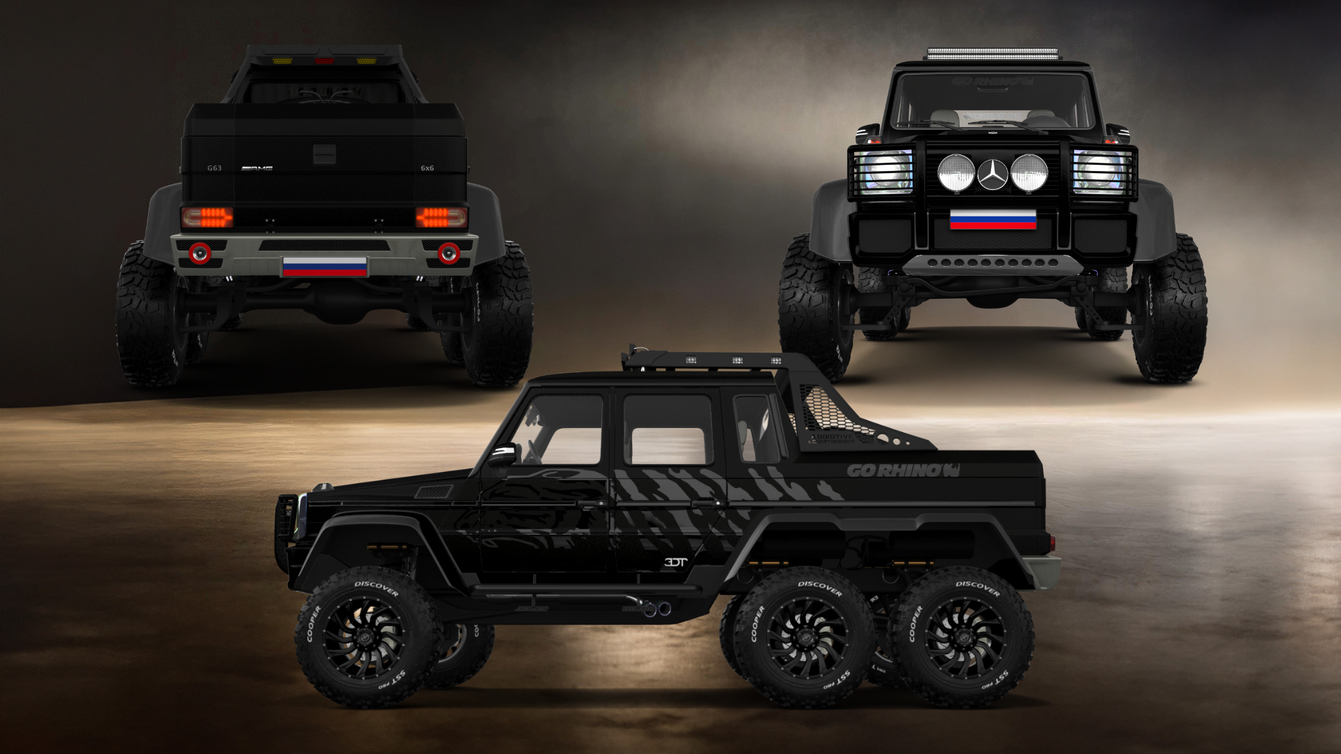Mercedes G 63 AMG 6x6 4 Door pickup truck 2013 tuning