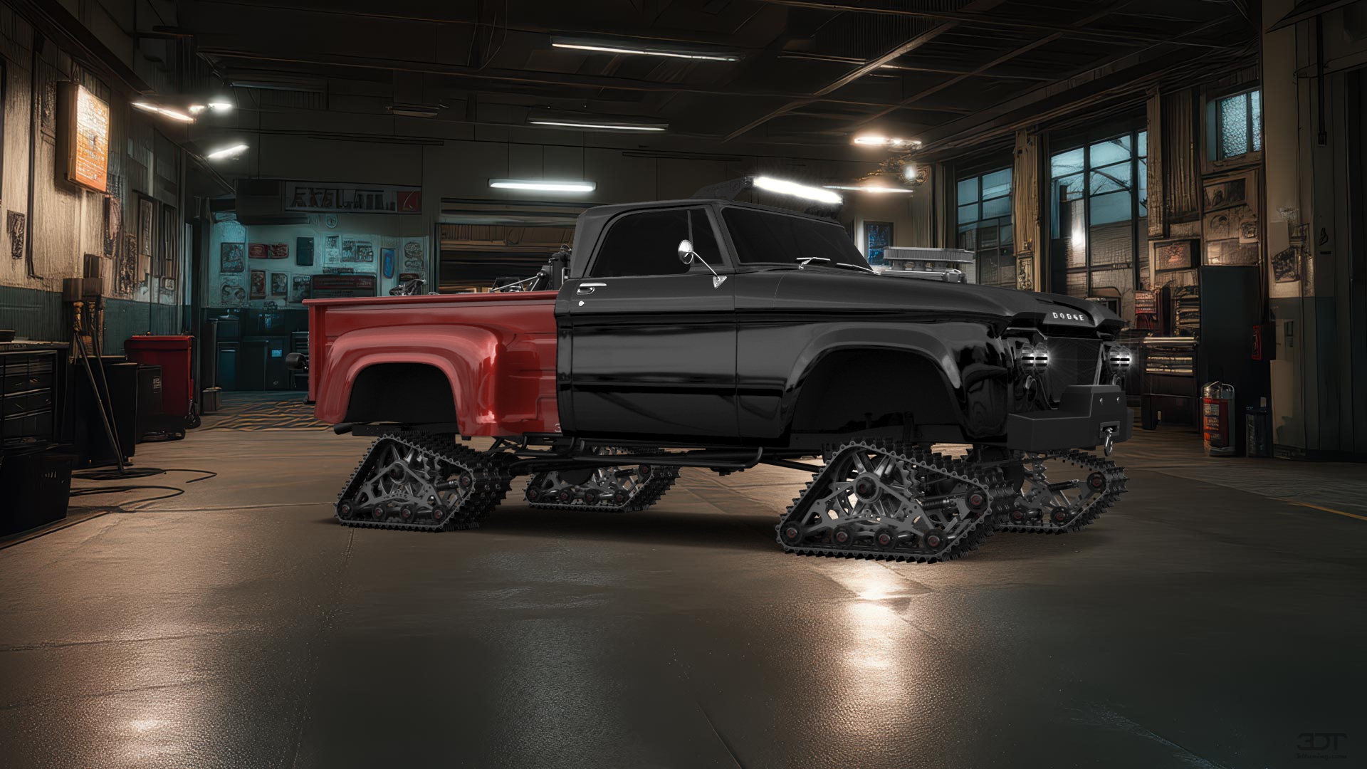 Dodge D-100 Stepside 2 Door pickup truck 1961 tuning