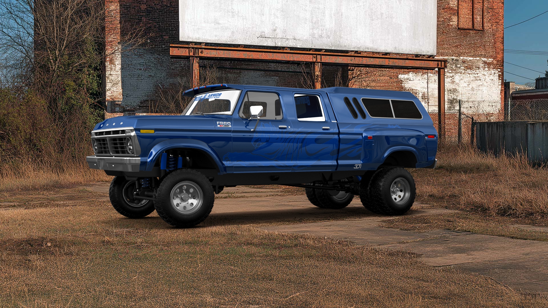 Ford F-350 Dually 4 Door pickup truck 1973 tuning