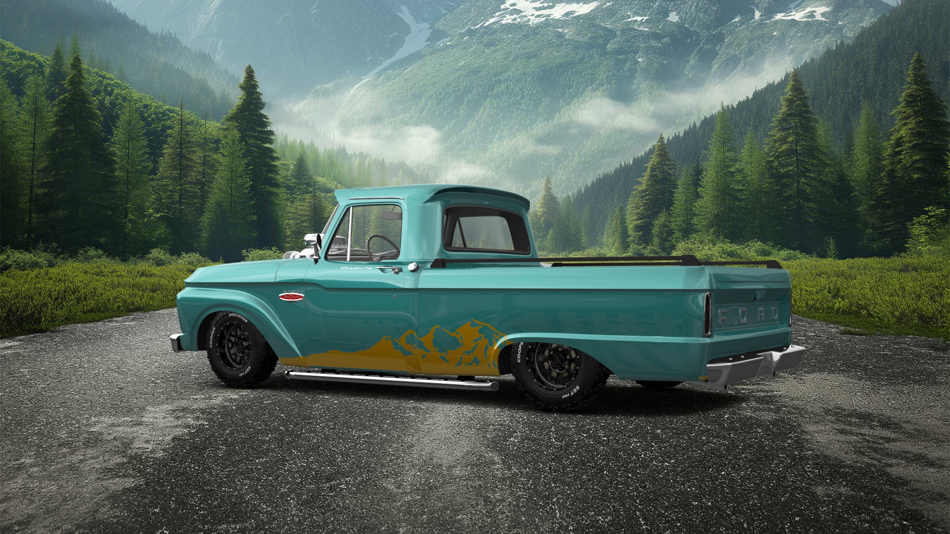 Ford F-100 Custom Cab 2 Door pickup truck 1966