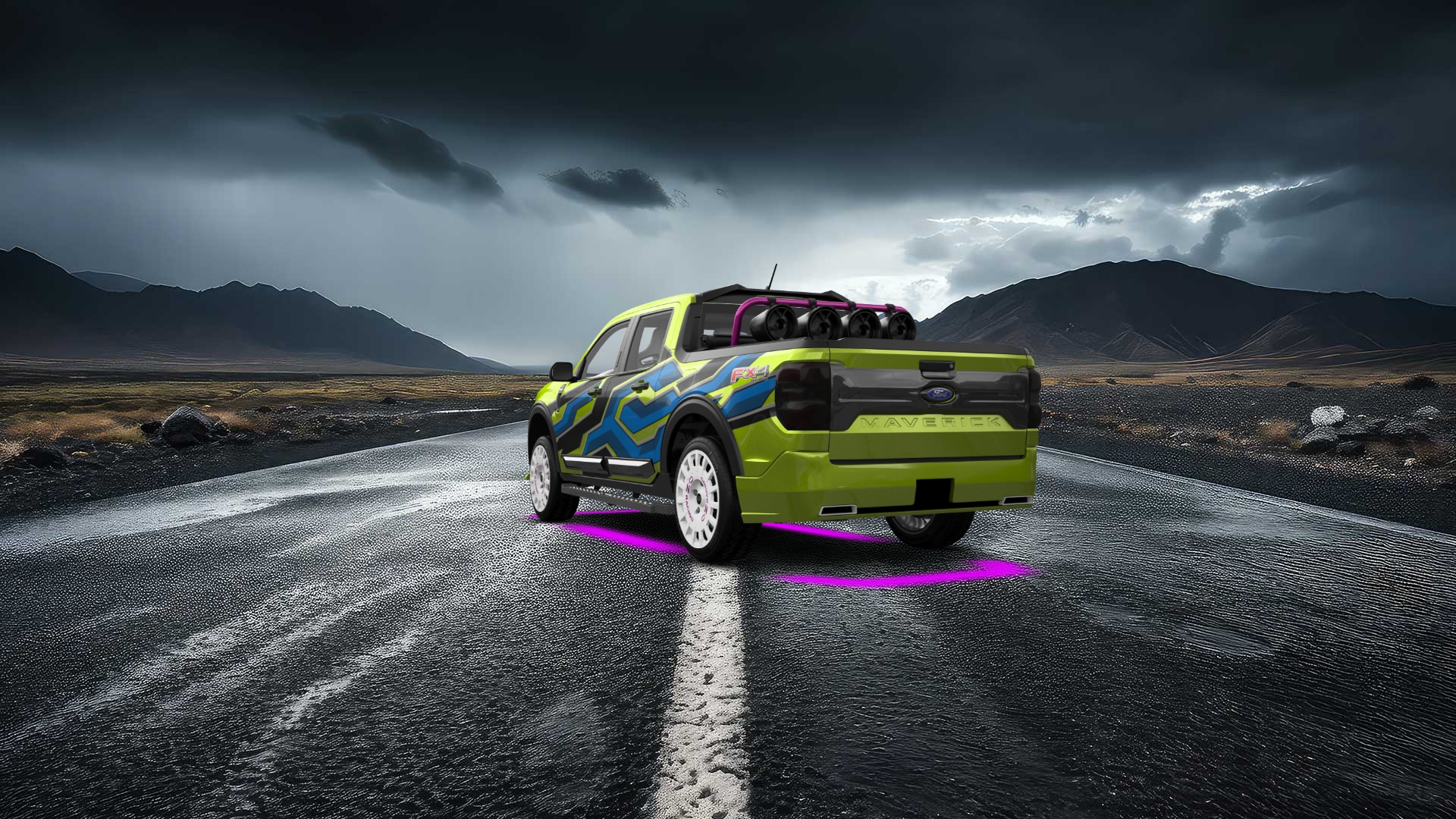 Ford Maverick 4 Door pickup truck 2022 tuning