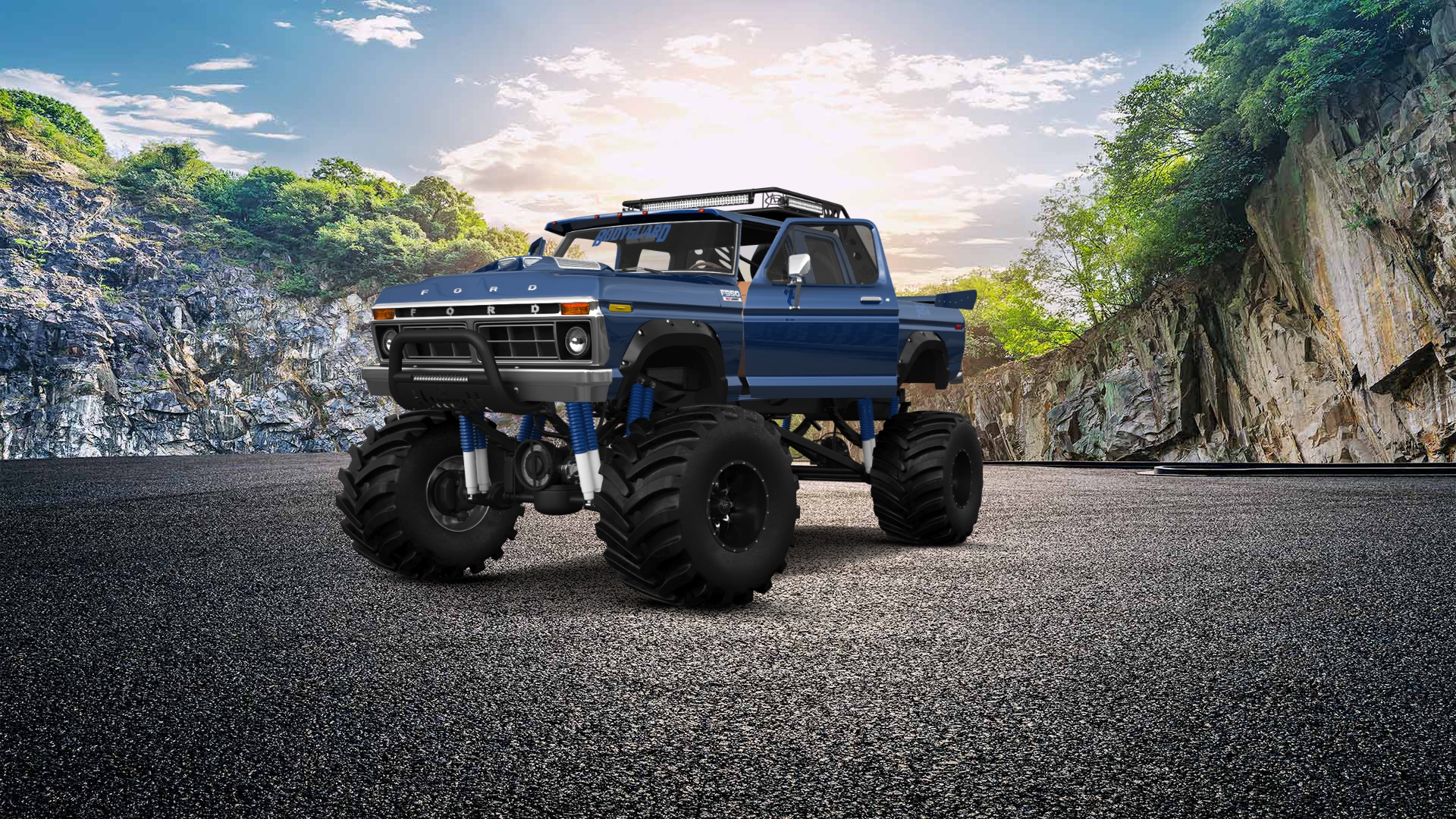 Ford F-350 Dually 4 Door pickup truck 1973 tuning
