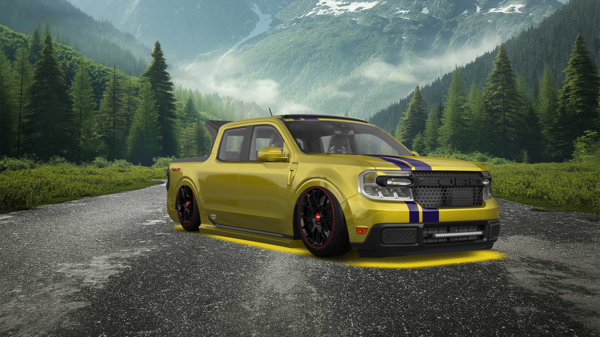 Ford Maverick 4 Door pickup truck 2022 tuning