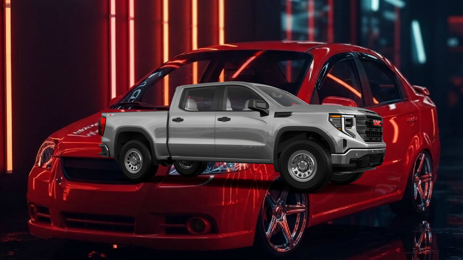 GMC Sierra 1500 Crew Cab 5.8 ft box 4 Door pickup truck 2023 tuning