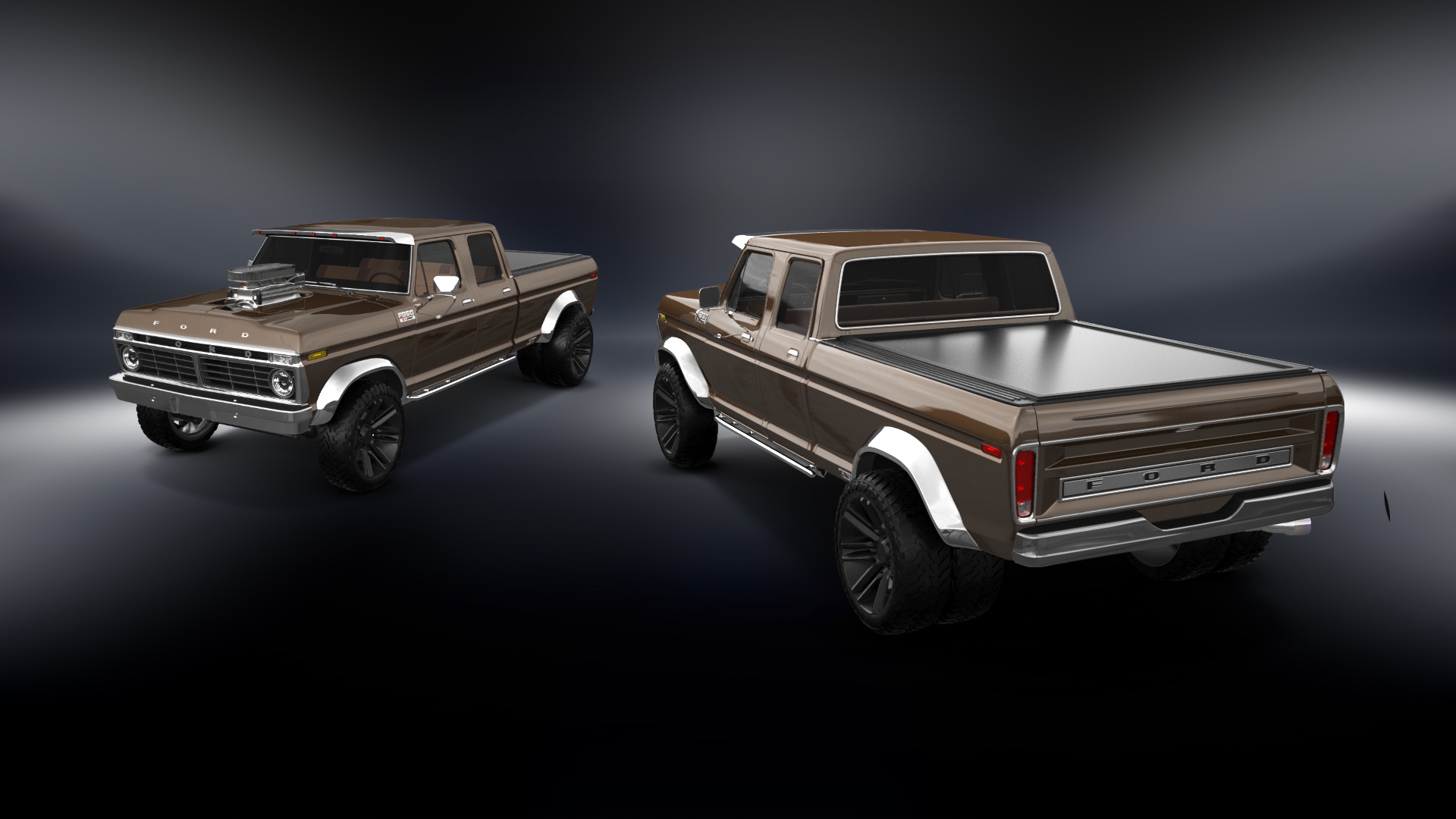 Ford F-350 Dually 4 Door pickup truck 1973 tuning