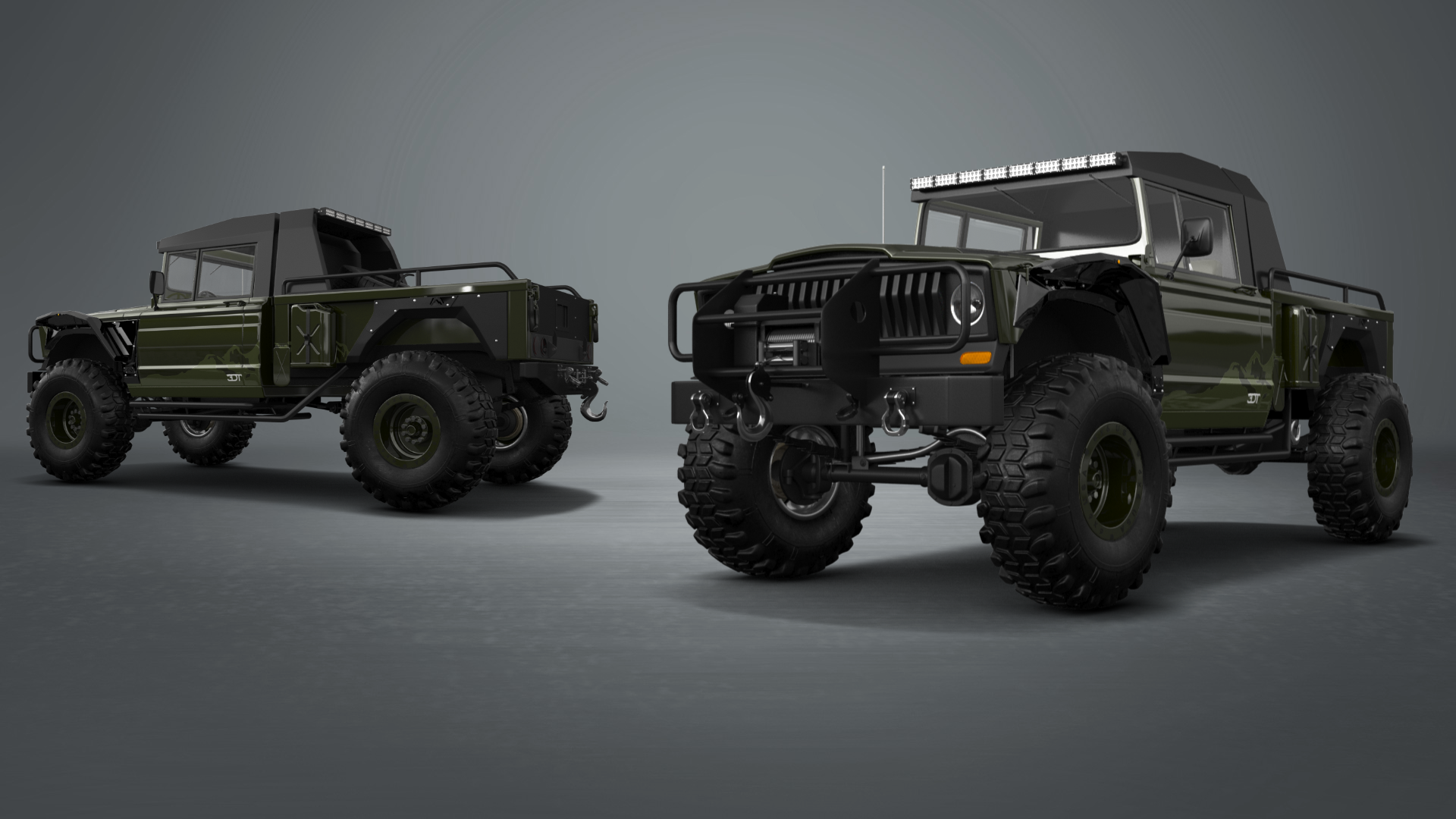 Tuning Jeep Kaiser M715 2 Door pickup truck 1968