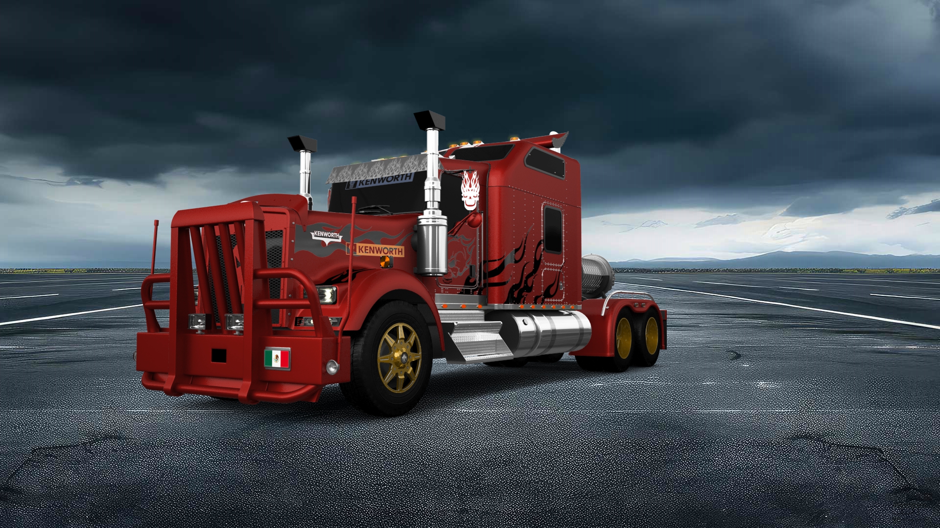 Kenworth W900 Sleeper Cab Truck 2015 tuning