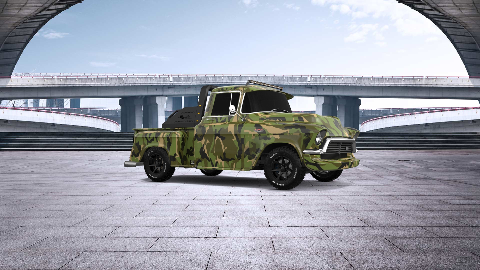 GMC 100 Stepside 2 Door pickup truck 1957 tuning