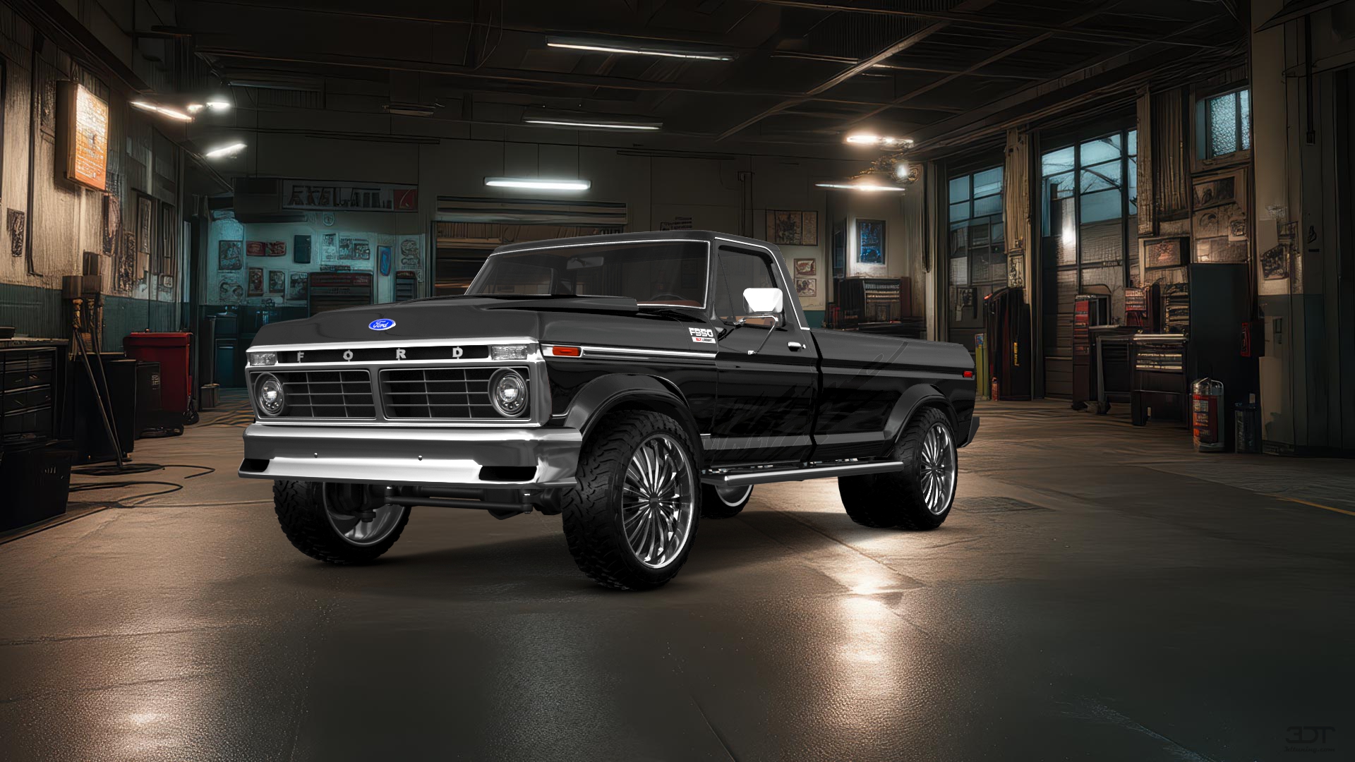 Ford F-350 Dually 2 Door pickup truck 1974 tuning