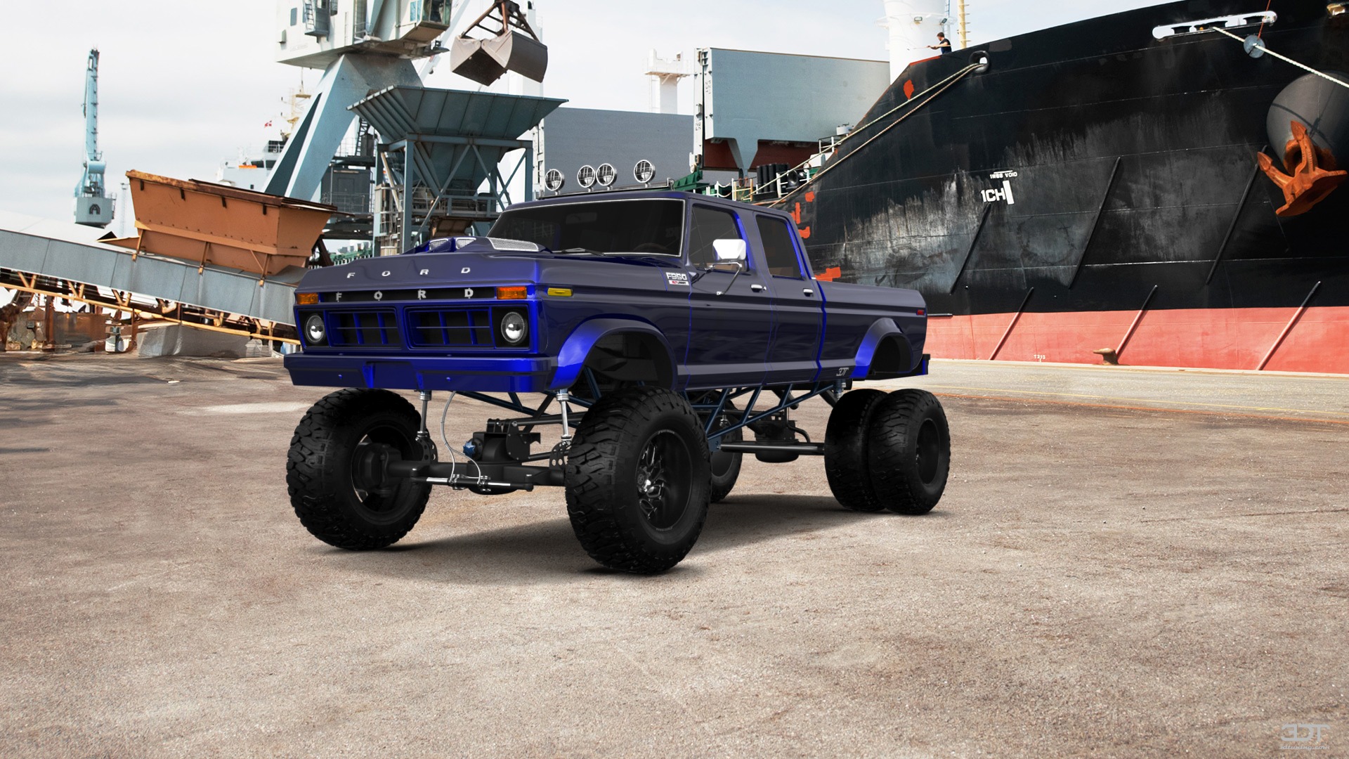 Ford F-350 Dually 4 Door pickup truck 1973
