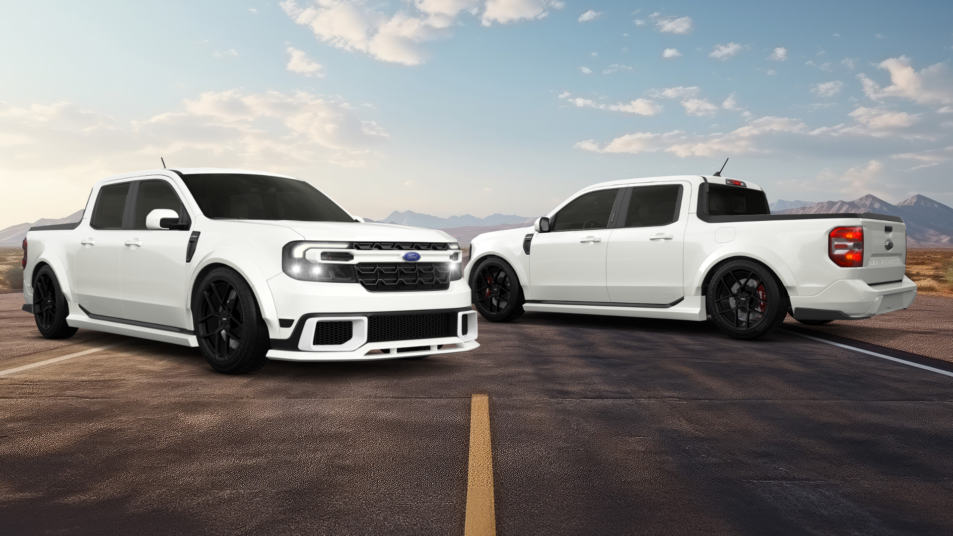 Ford Maverick 4 Door pickup truck 2022 tuning