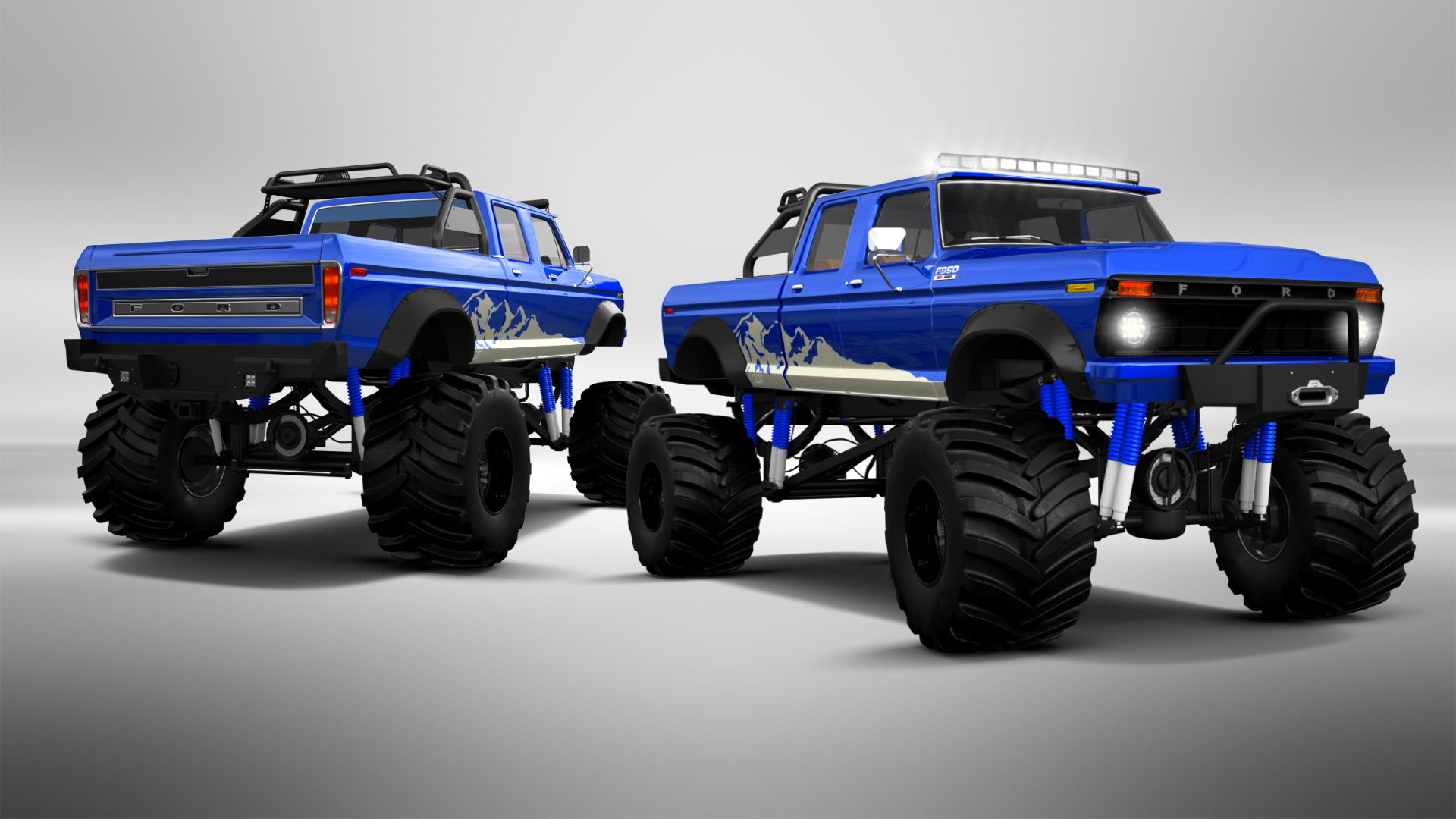 Ford F-350 Dually 4 Door pickup truck 1973 tuning