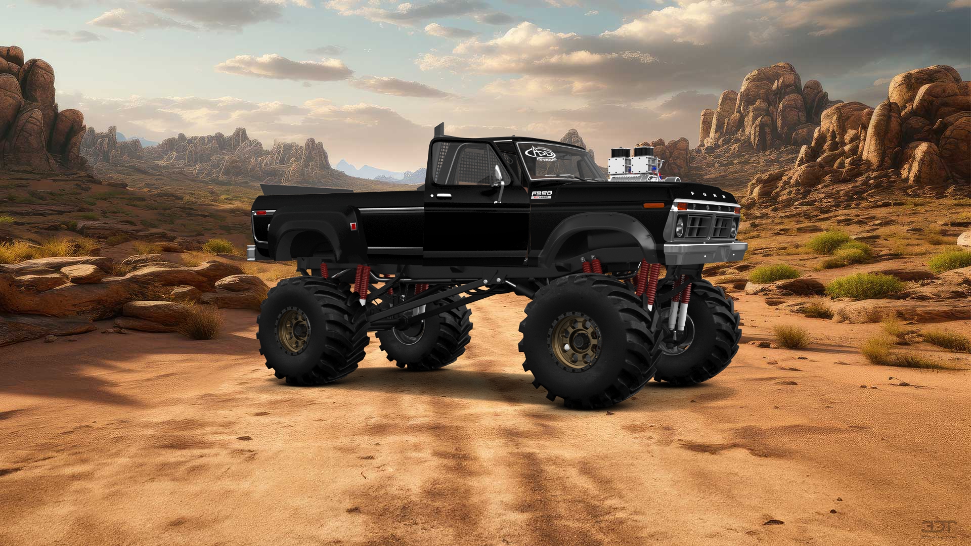 Ford F-350 Dually 2 Door pickup truck 1974 tuning