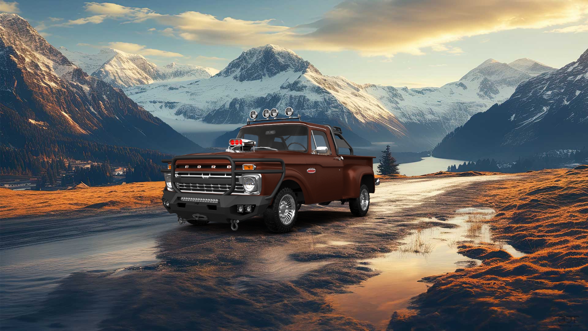Ford F-100 Flareside 2 Door pickup truck 1961 tuning