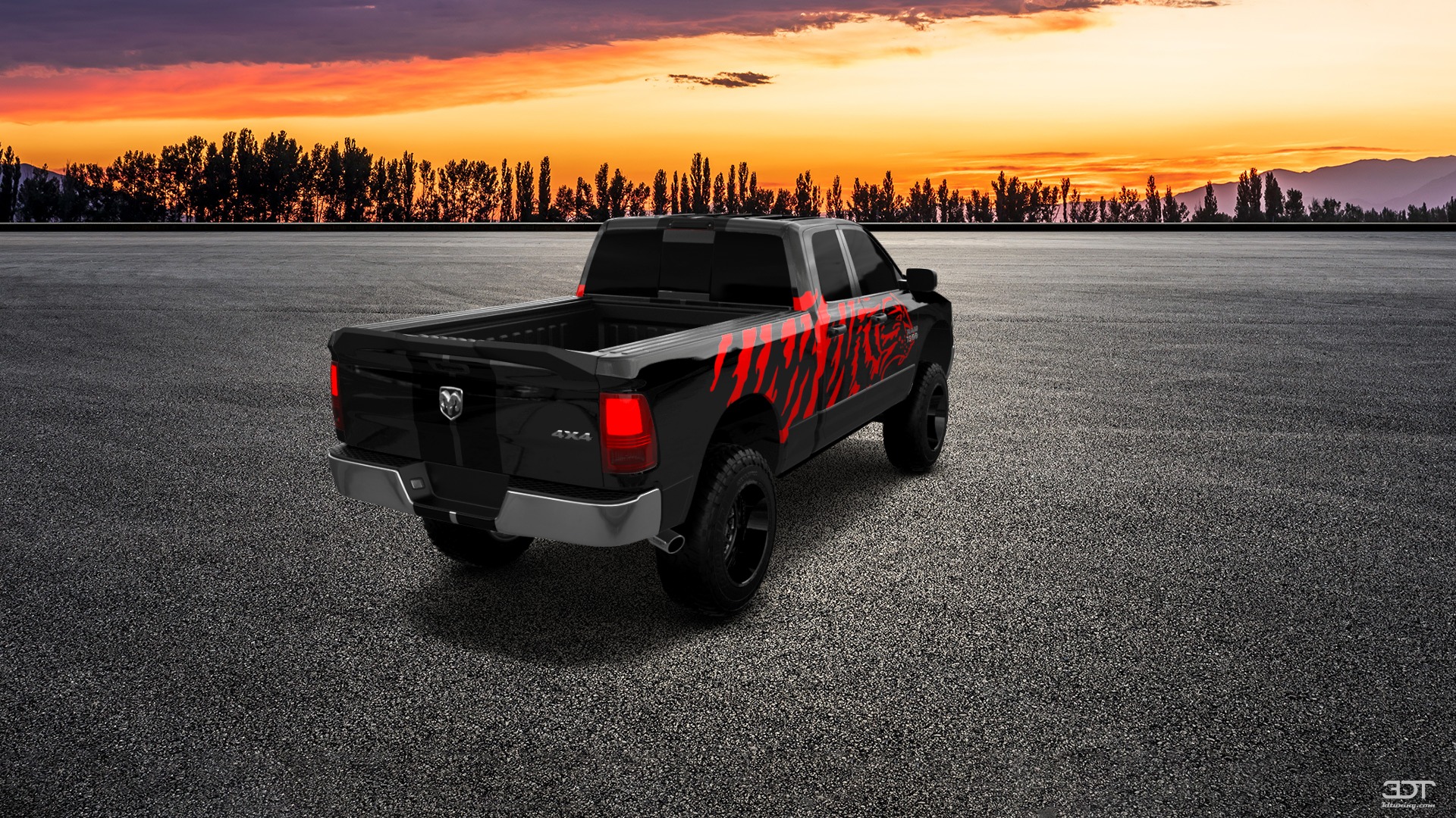 Dodge Ram 1500 6.4' box Extended Cab 4 Door pickup truck 2009 tuning