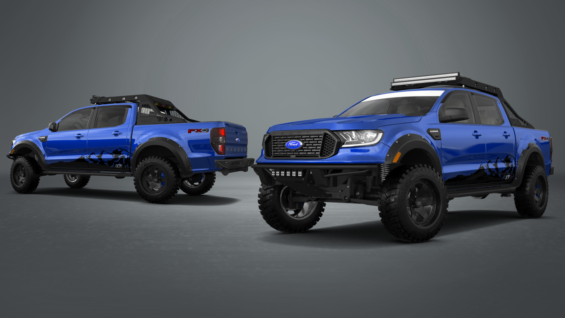 Ford Ranger 4 Door pickup truck 2019 tuning