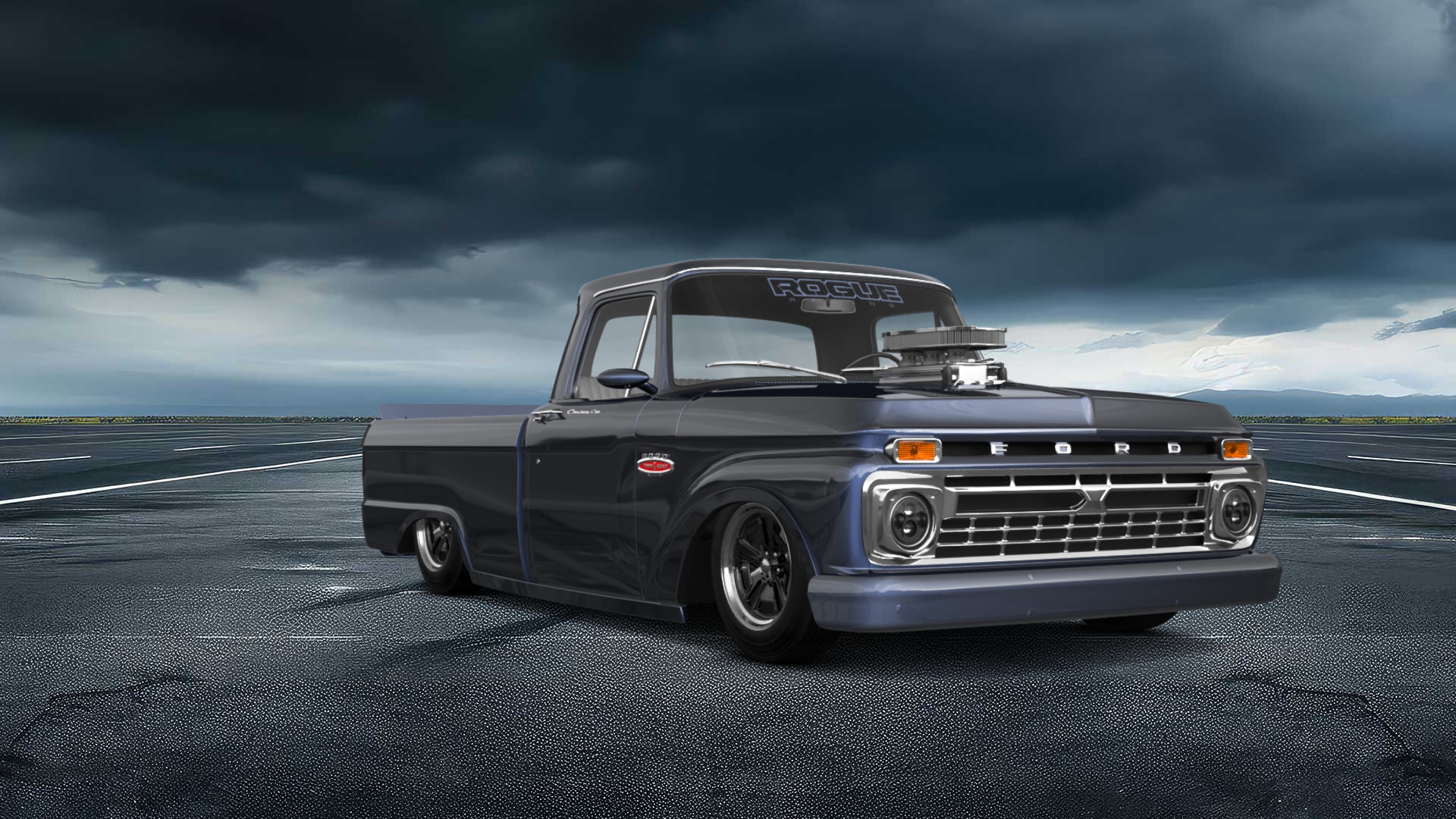 Ford F-100 Custom Cab 2 Door pickup truck 1966