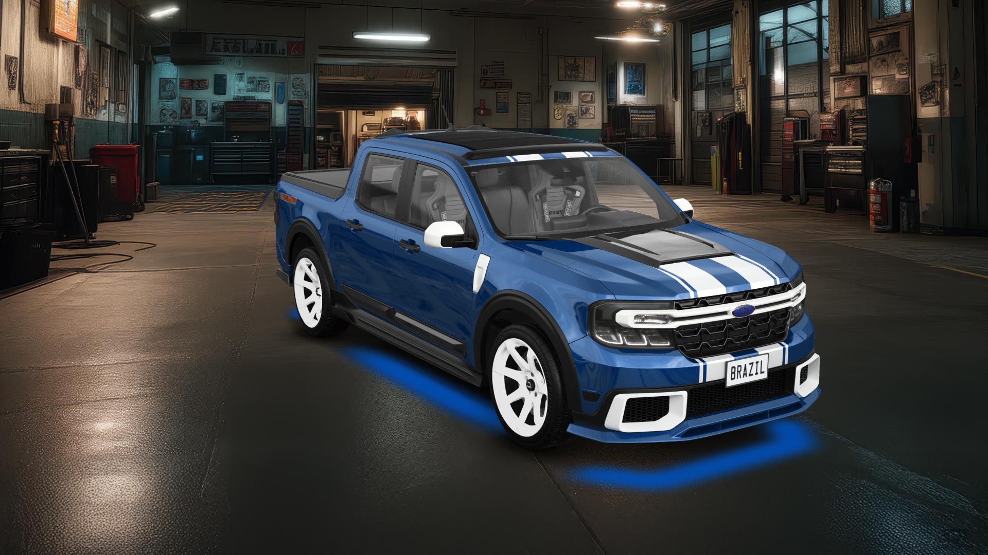Ford Maverick 4 Door pickup truck 2022 tuning