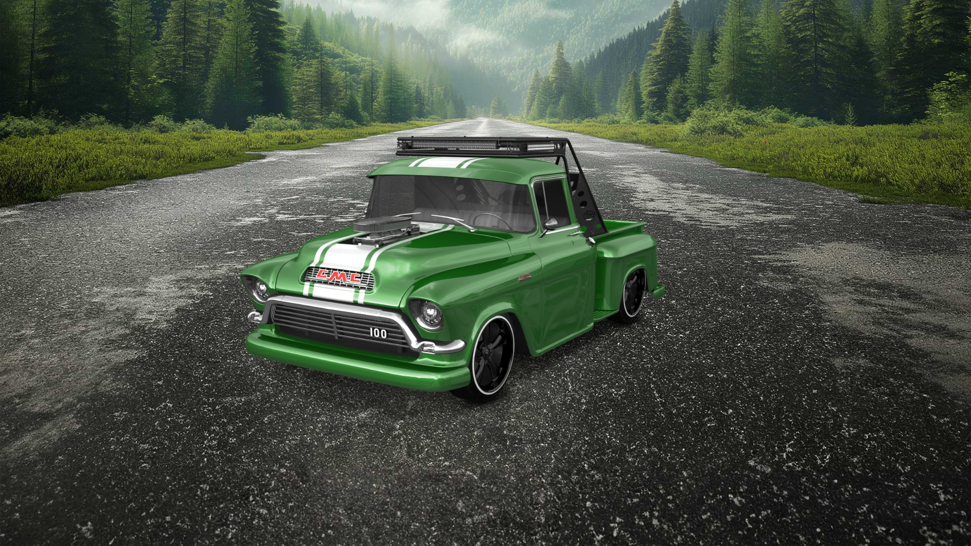 GMC 100 Stepside 2 Door pickup truck 1957 tuning