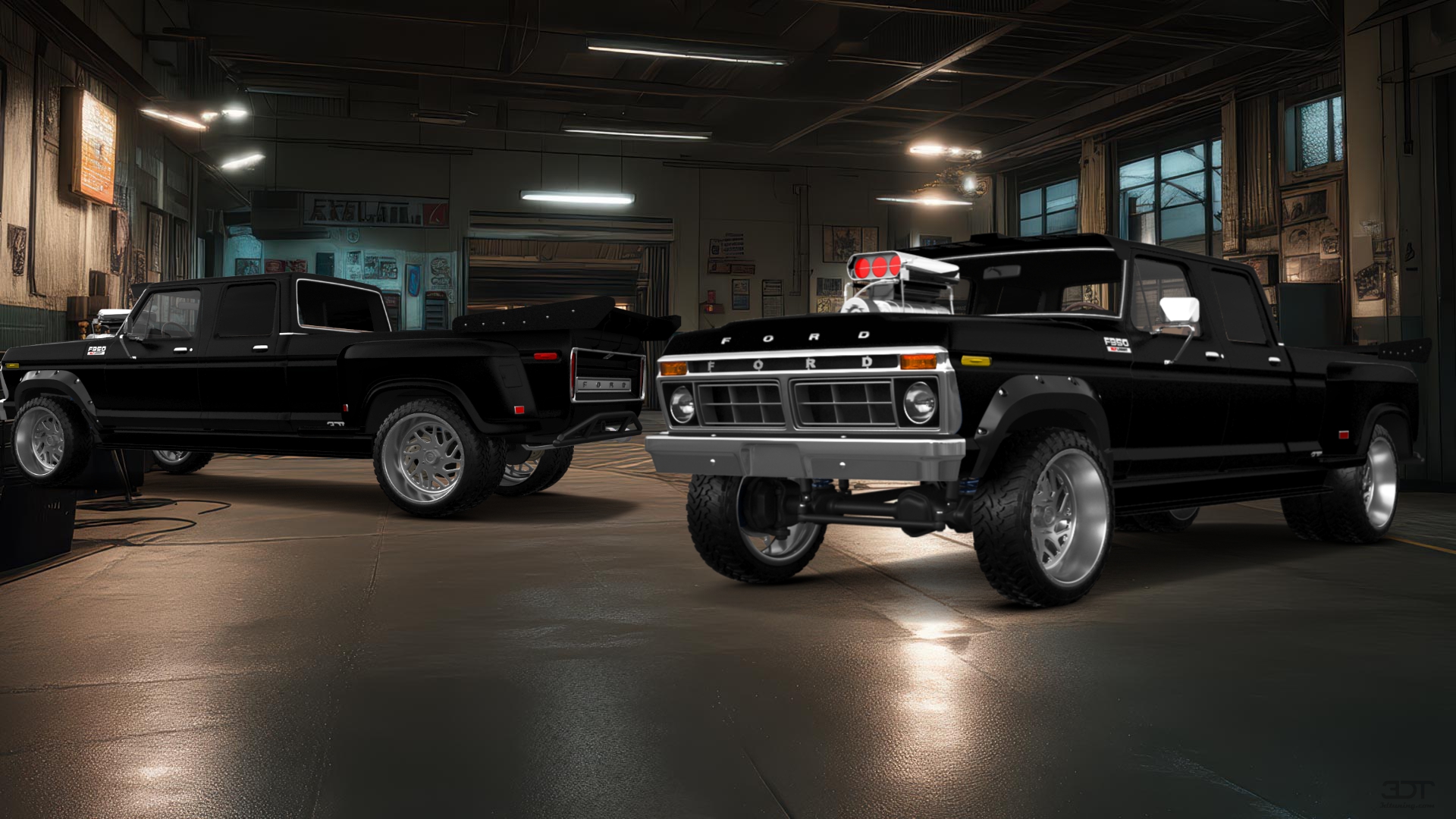 Ford F-350 Dually 4 Door pickup truck 1973 tuning