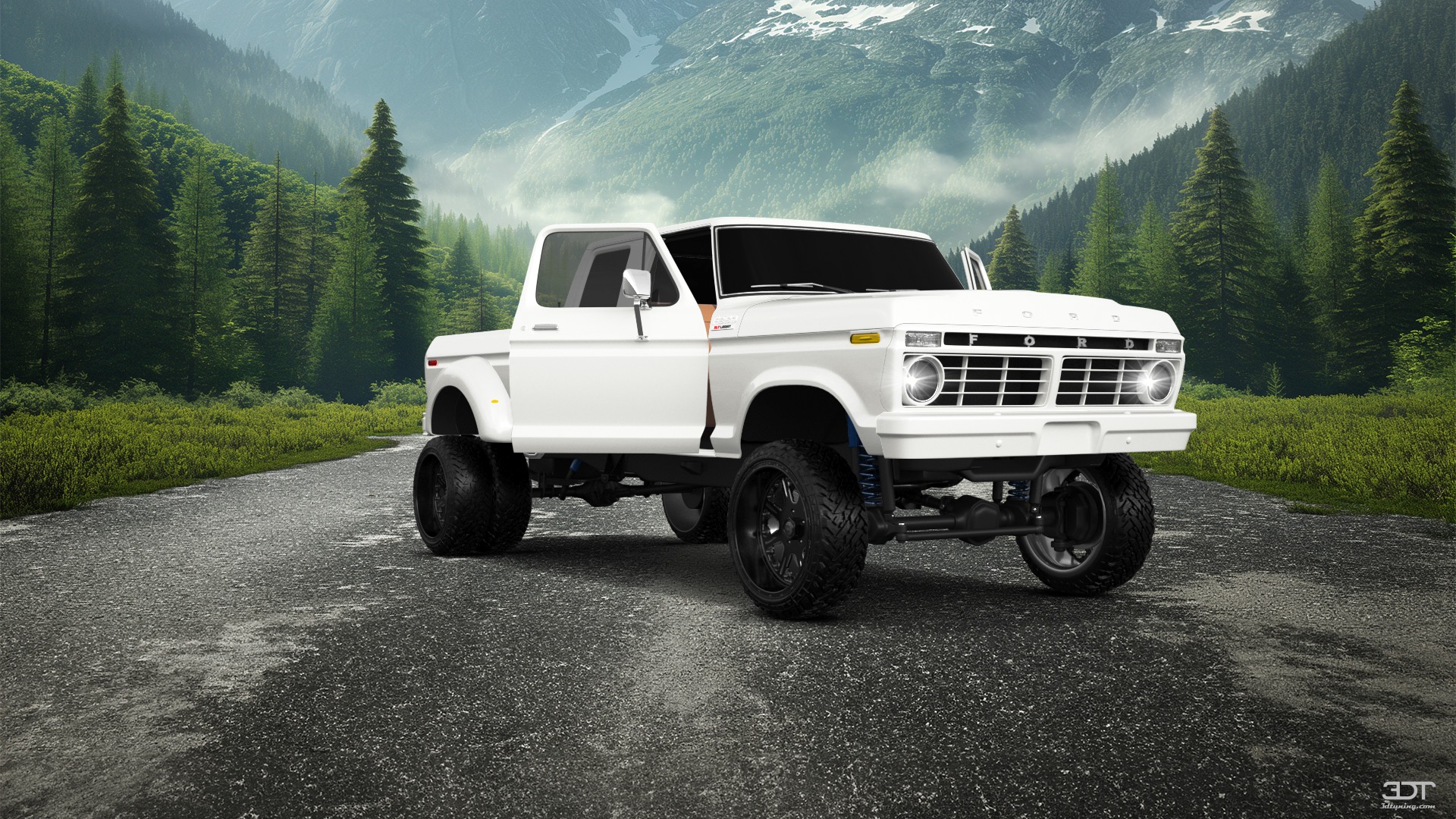 Ford F-350 Dually 4 Door pickup truck 1973 tuning