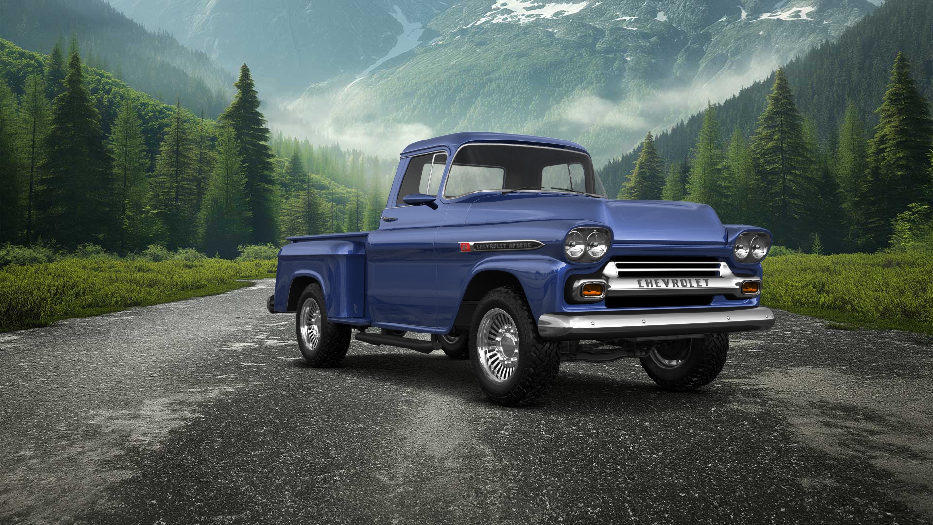 Chevrolet Apache Stepside 2 Door pickup truck 1959 tuning