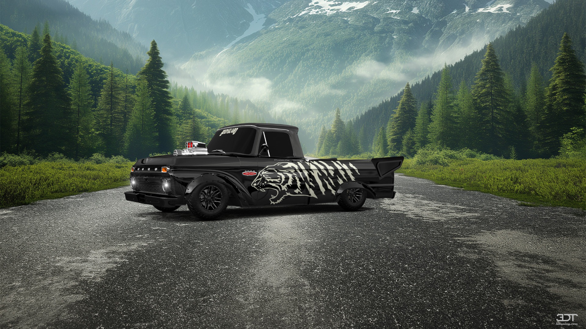 Ford F-100 Custom Cab 2 Door pickup truck 1966