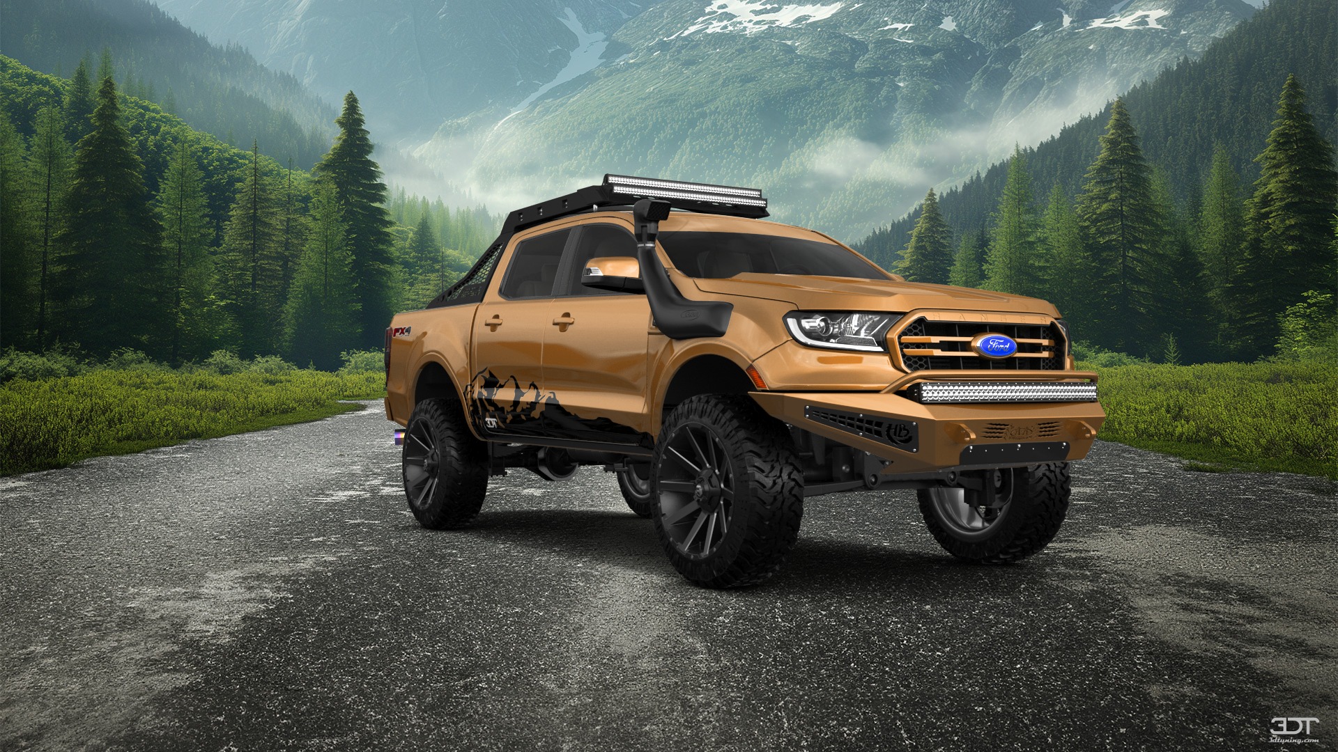 Ford Ranger 4 Door pickup truck 2019 tuning
