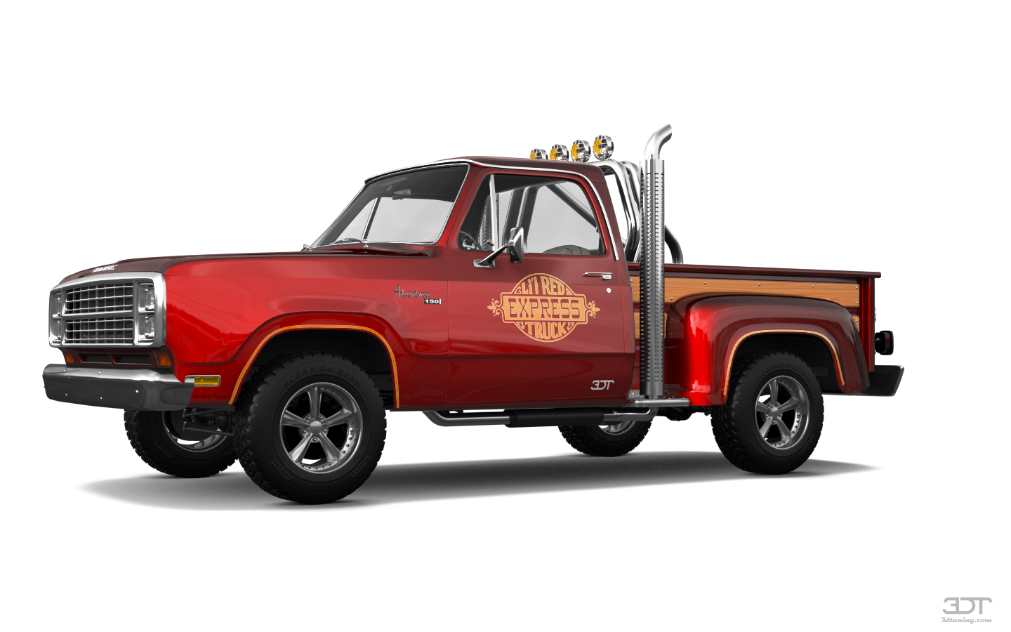 Tuning Dodge Lil Red Express 2 Door pickup truck 1979