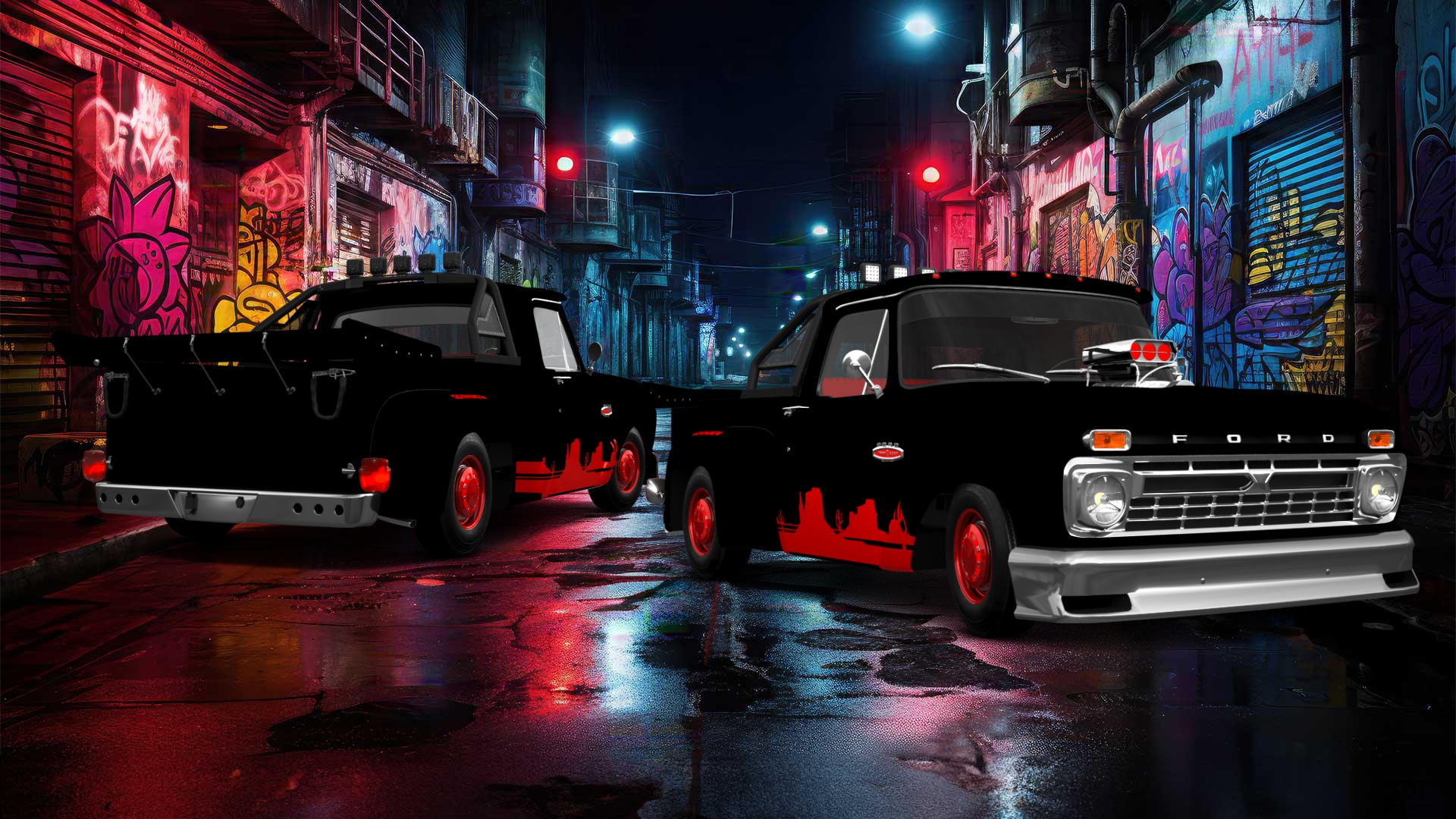 Ford F-100 Flareside 2 Door pickup truck 1961 tuning