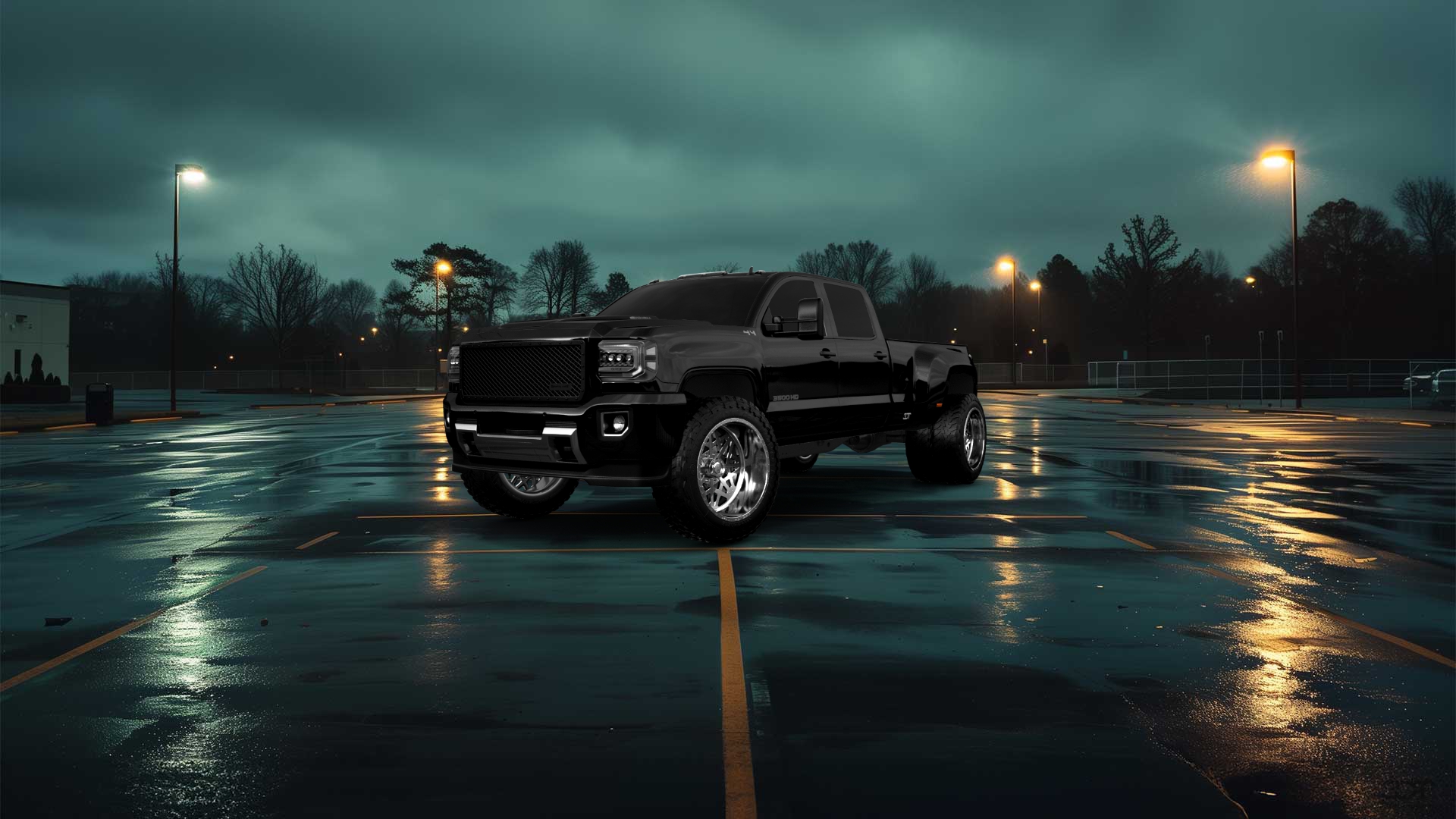 GMC Sierra 3500 HD Crew Cab 4 Door pickup truck 2015 tuning