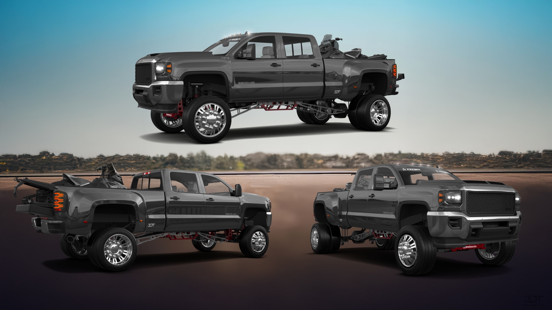 GMC Sierra 3500 HD Crew Cab 4 Door pickup truck 2015 tuning