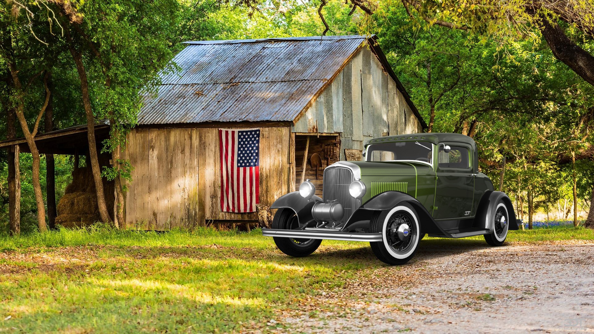 Tuning Ford Model B Deluxe 2 Door Coupe 1932