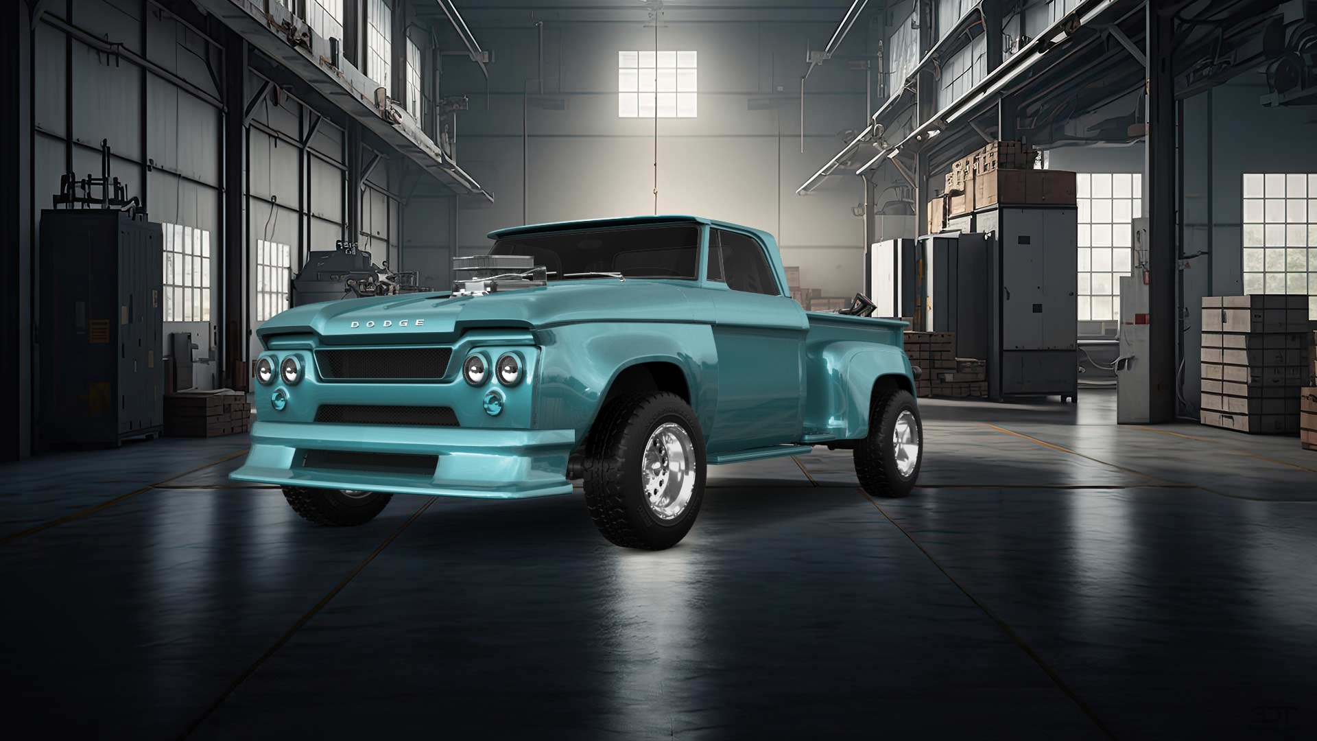 Dodge D-100 Stepside 2 Door pickup truck 1961 tuning