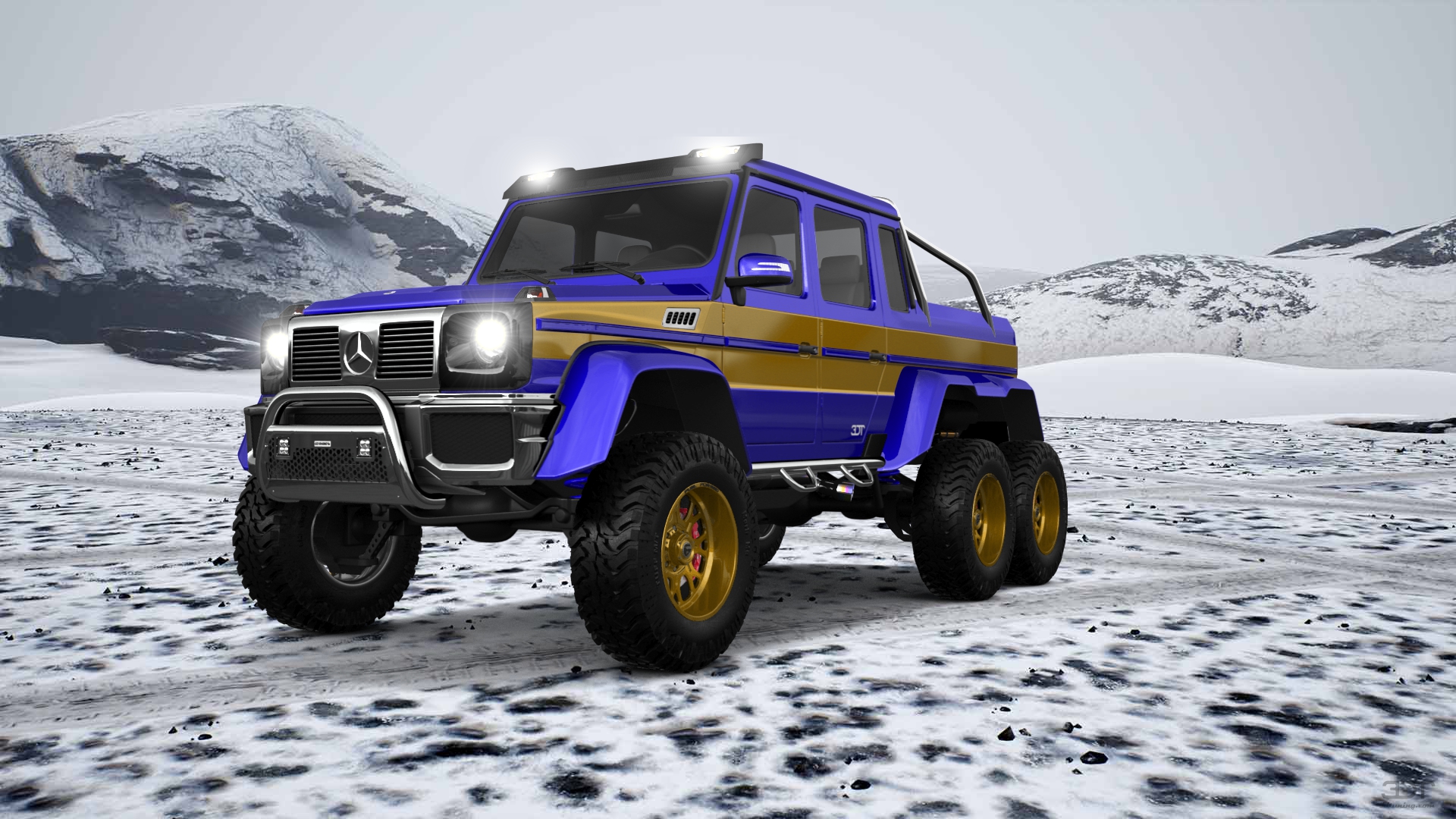 Mercedes G 63 AMG 6x6 4 Door pickup truck 2013 tuning
