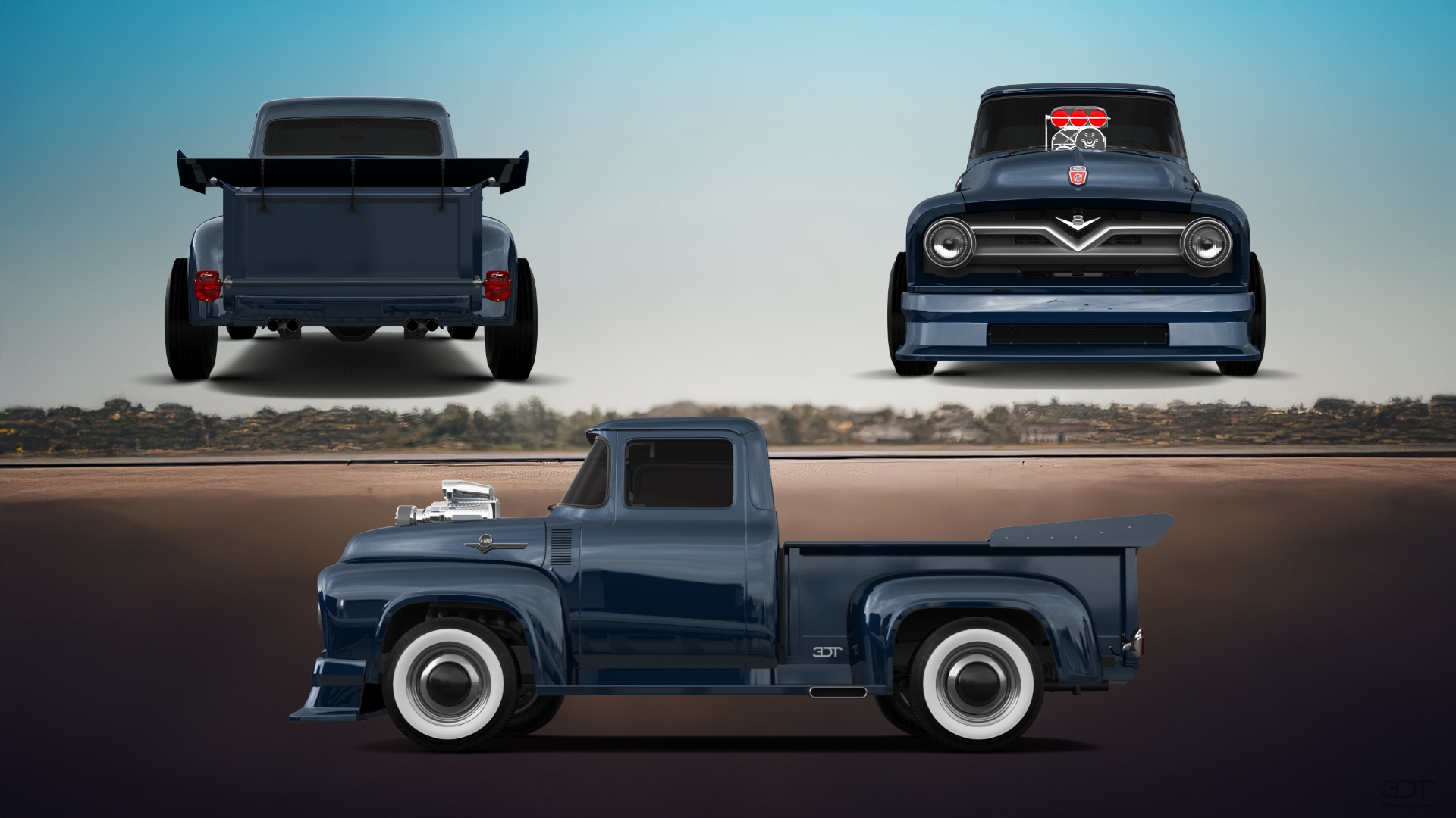 Ford F-100 2 Door truck 1956 Images