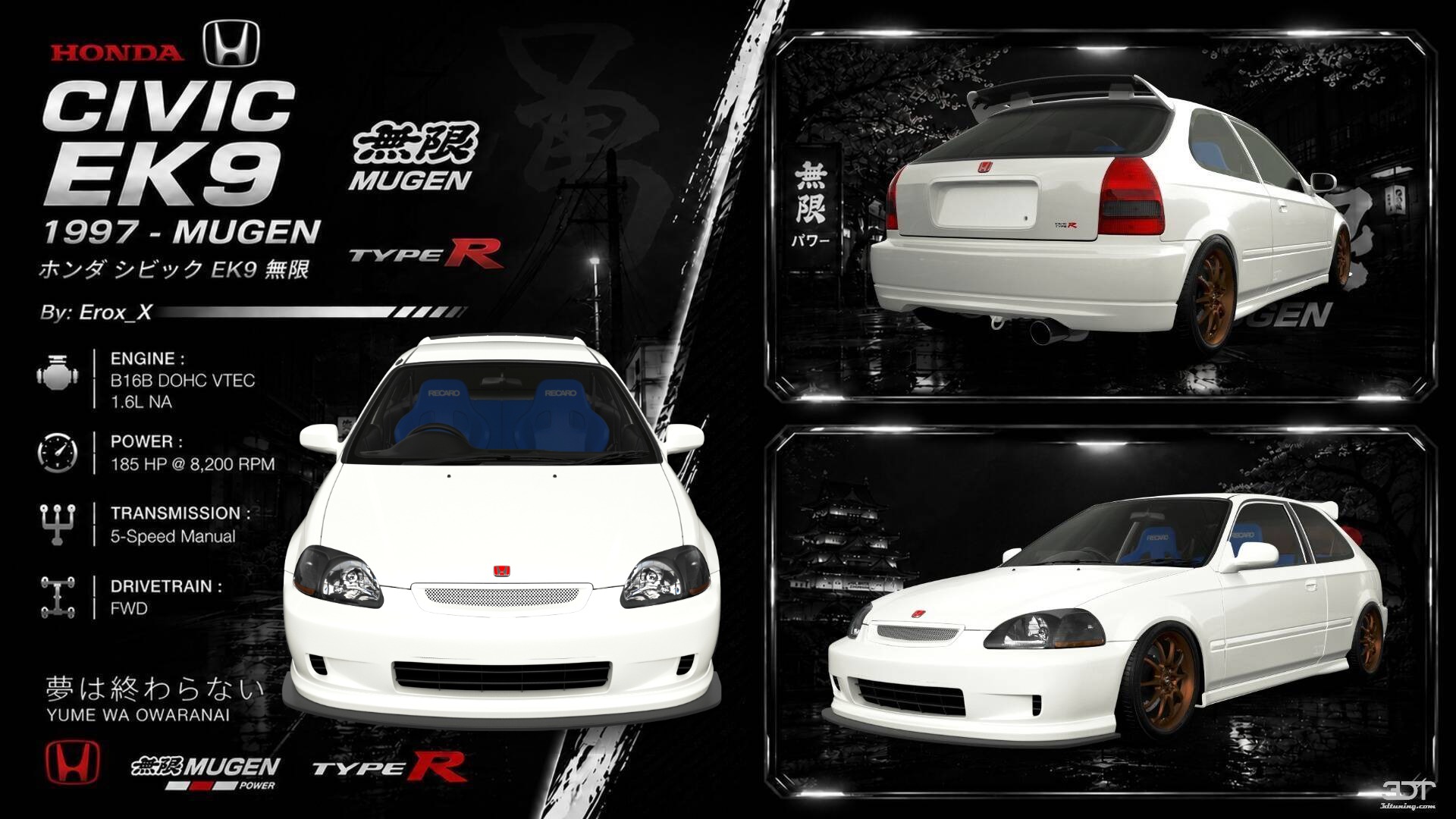 Honda Civic 3 Door Hatchback 1997 tuning